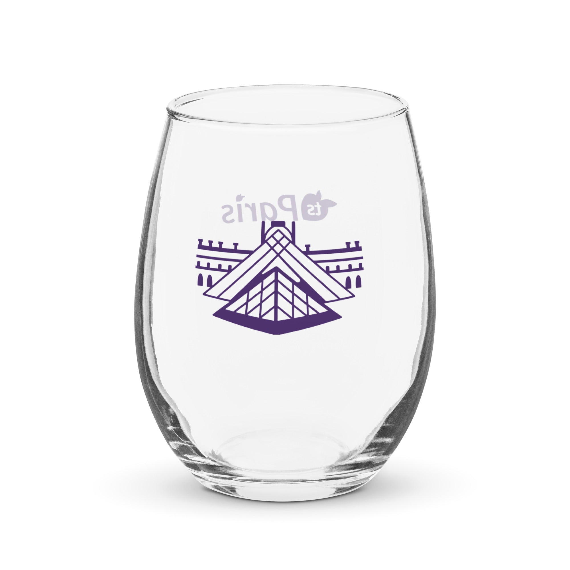 tsgabrielle® • Paris – The Louvre Pyramid • Stemless Wine Glass