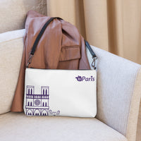 tsgabrielle® • Paris - Notre-Dame Cathedral • Crossbody Bag • White • 11″ × 8″ •