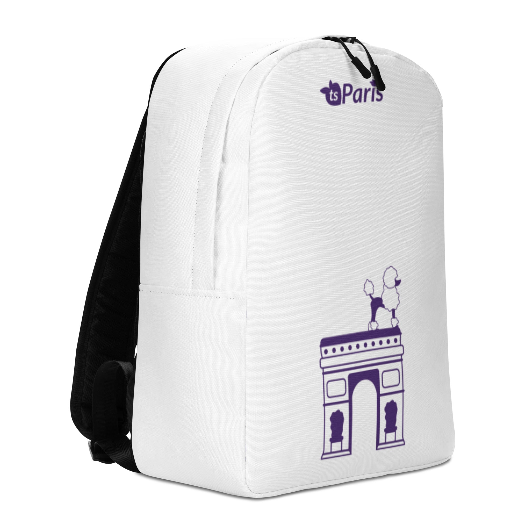 tsgabrielle® • Paris - Arc de Triomphe • Minimalist Backpack • White •