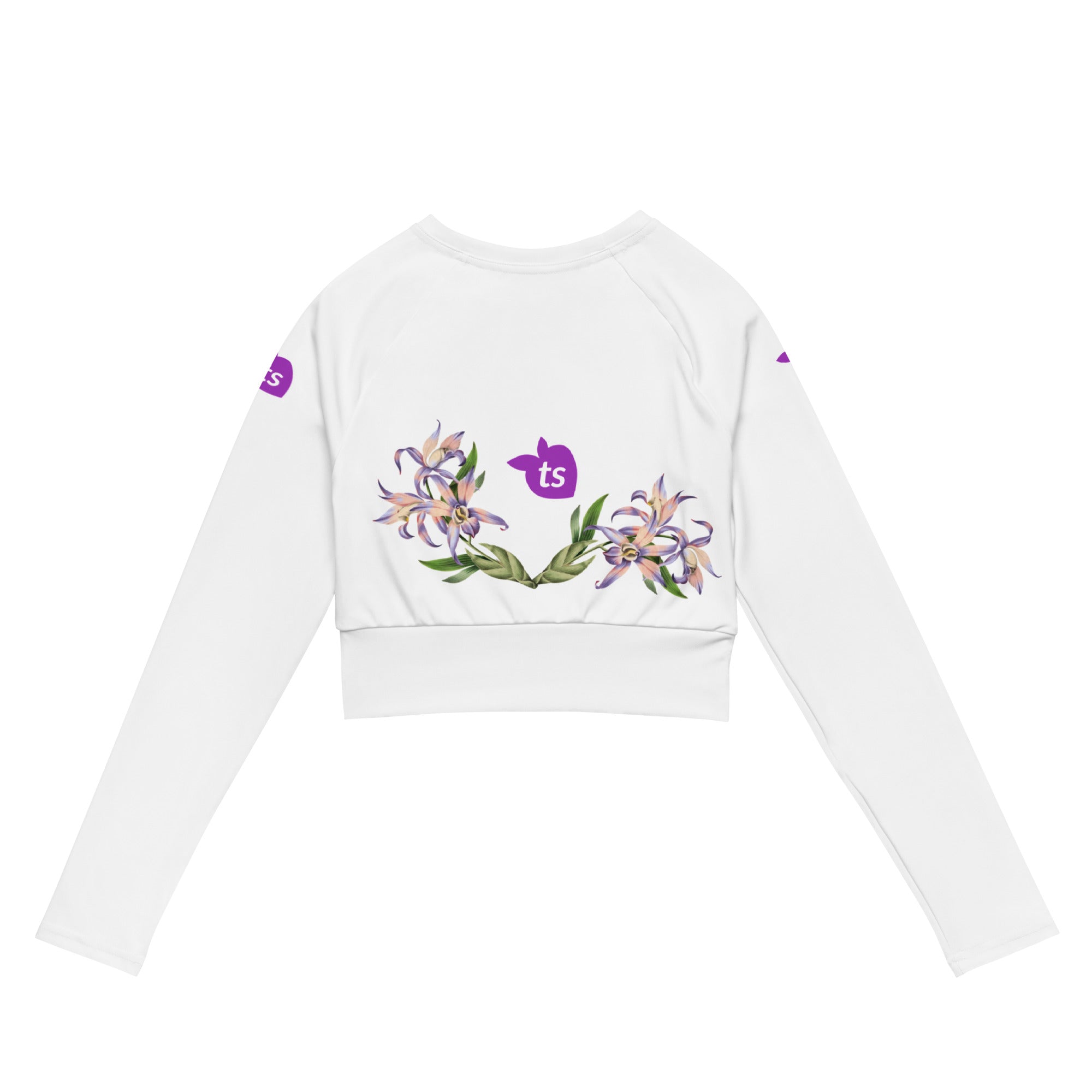 tsgabrielle® • Trans / Women's • TransFLOWer • Long-Sleeve Crop Top • White