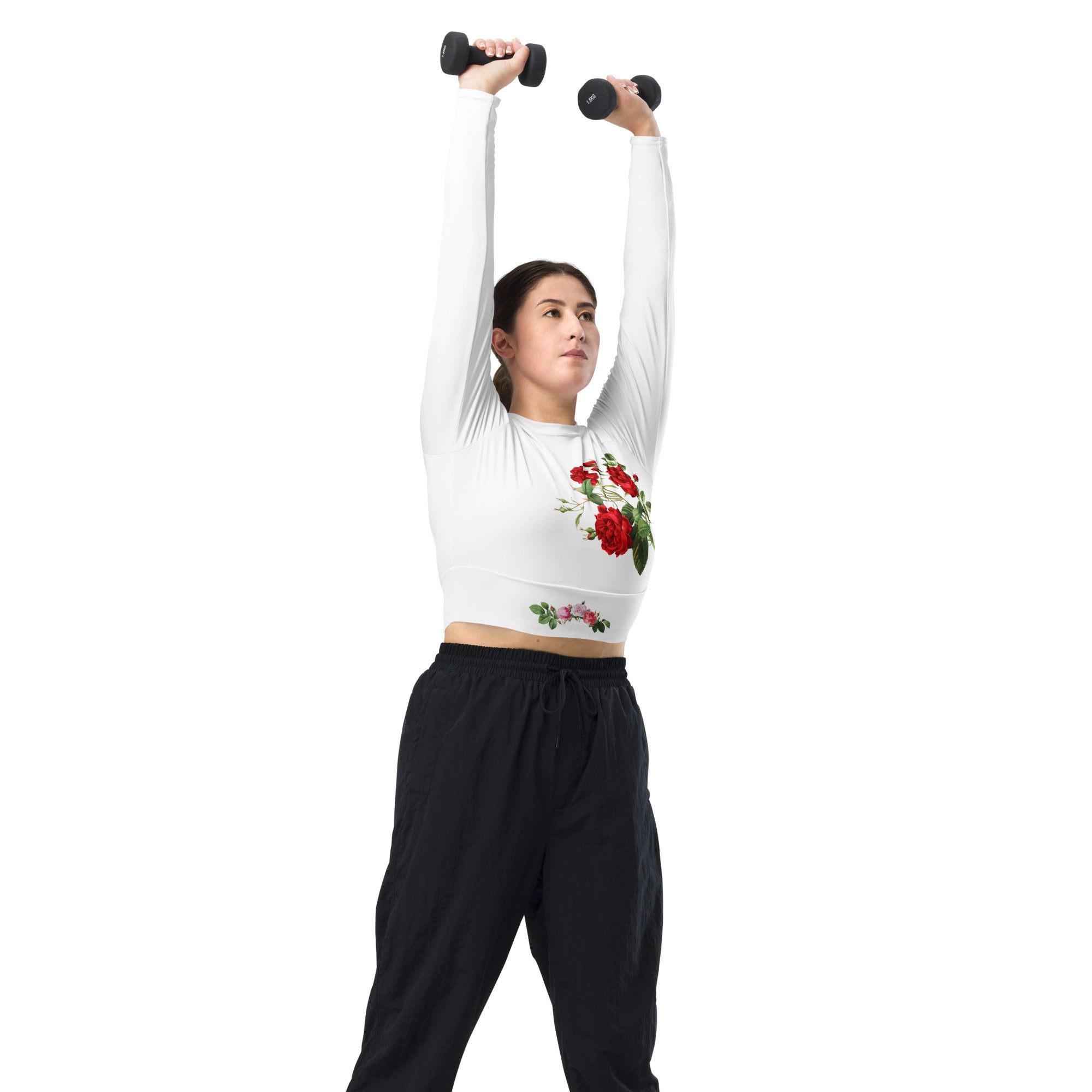 tsgabrielle® • Trans / Women's • TransFLOWer • Long-Sleeve Crop Top • White