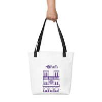 tsgabrielle® • Paris - Notre-Dame Cathedral • Tote Bag • White • 39 cm x 39 cm