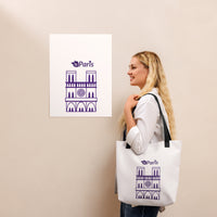 tsgabrielle® • Paris - Notre-Dame Cathedral • Tote Bag • White • 39 cm x 39 cm