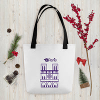 tsgabrielle® • Paris - Notre-Dame Cathedral • Tote Bag • White • 39 cm x 39 cm