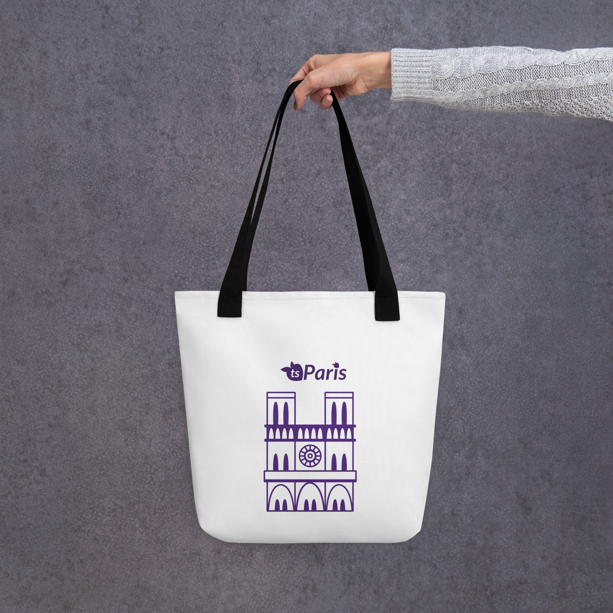 tsgabrielle® • Paris - Notre-Dame Cathedral • Tote Bag • White • 39 cm x 39 cm