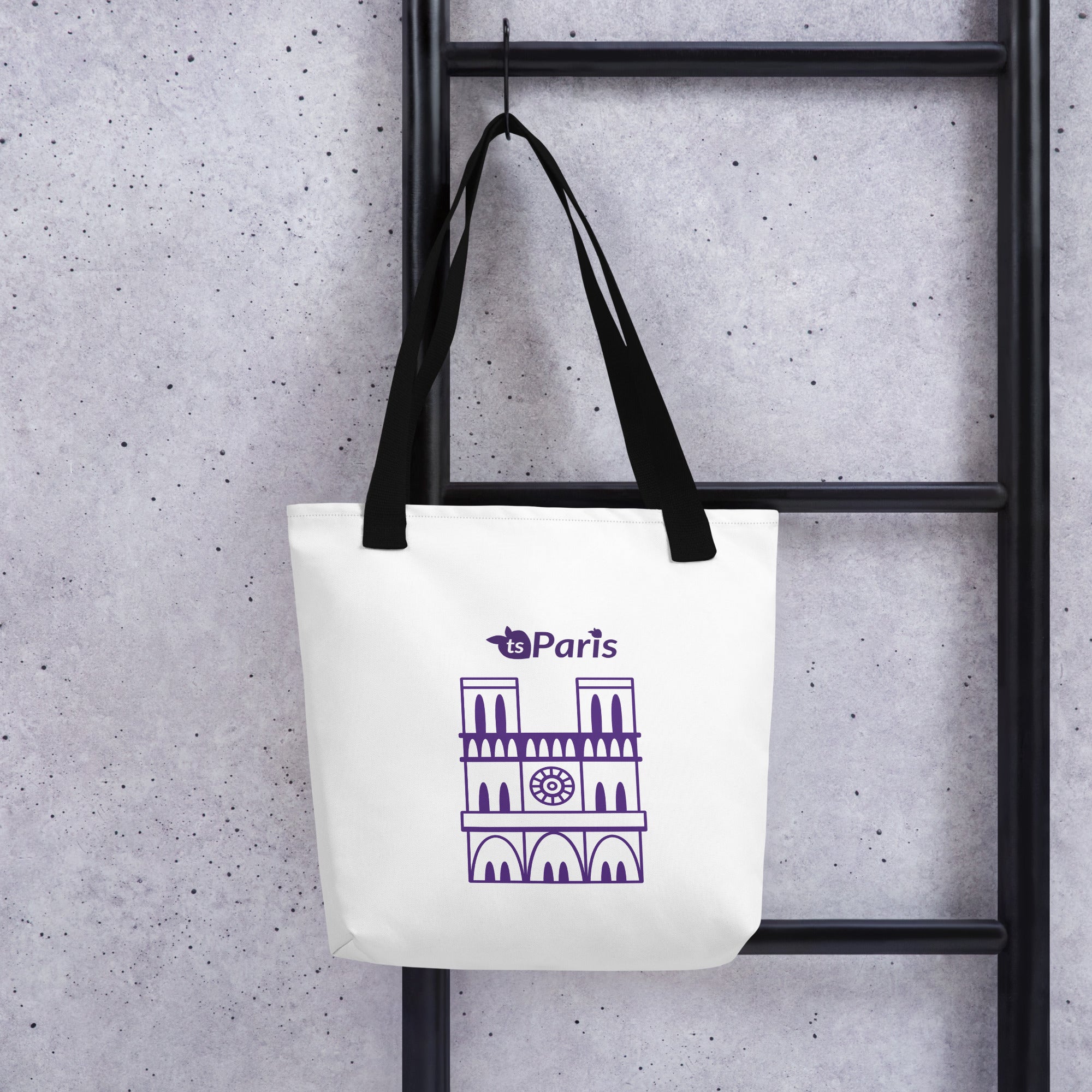 tsgabrielle® • Paris - Notre-Dame Cathedral • Tote Bag • White • 39 cm x 39 cm
