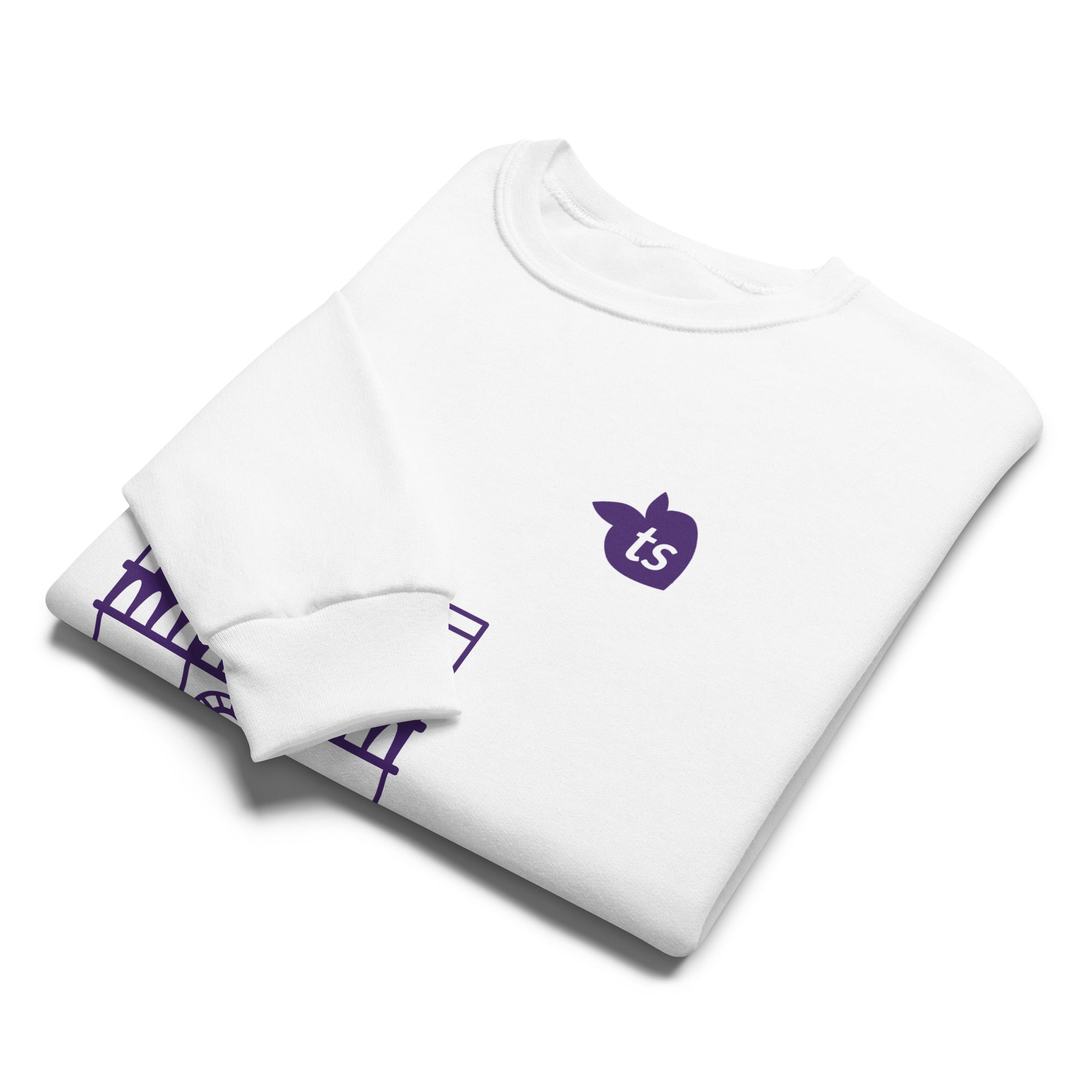 tsgabrielle® • For Her 👗 • Paris- Notre-Dame Cathedral • Crew Neck Sweatshirt • White •