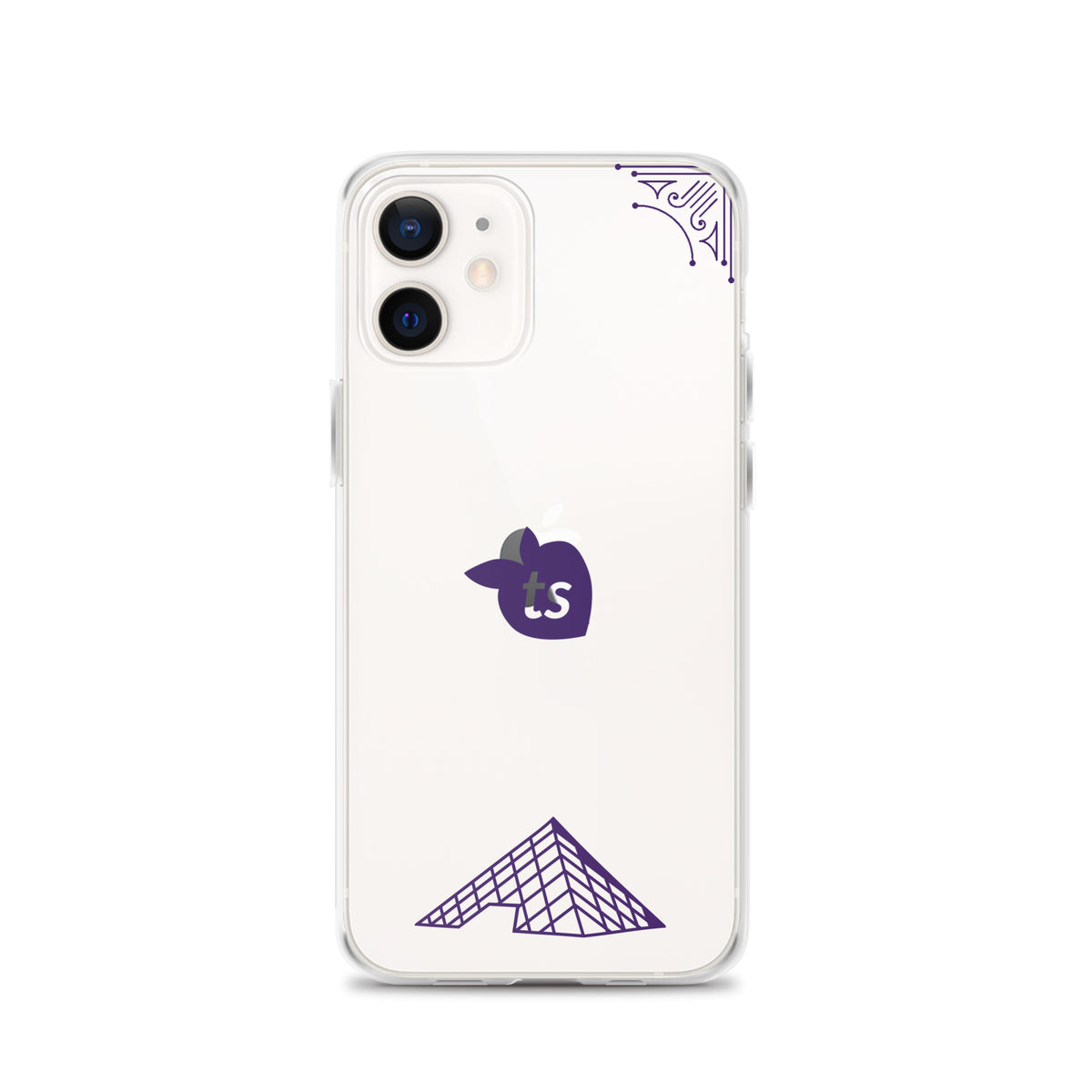 tsgabrielle® • Paris - The Louvre Pyramid • Clear Case Compatible with iPhone® • Latest Models • iPhone 12 Clear Back cover