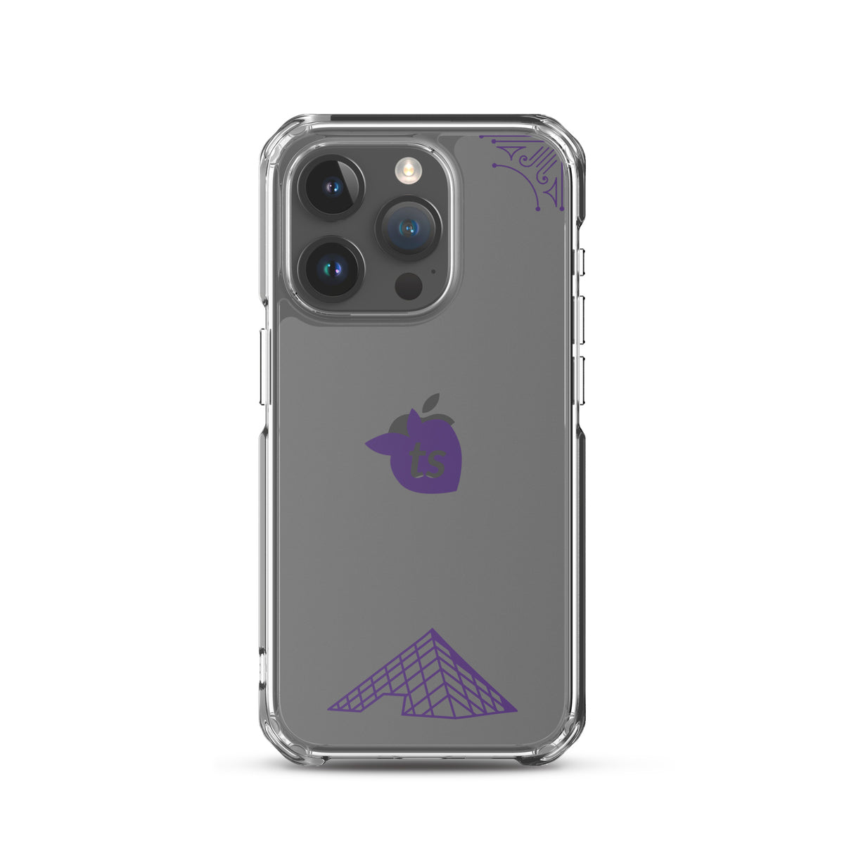 tsgabrielle® • Paris - The Louvre Pyramid • Clear Case Compatible with iPhone® • Latest Models • iPhone 15 Pro Clear Back cover