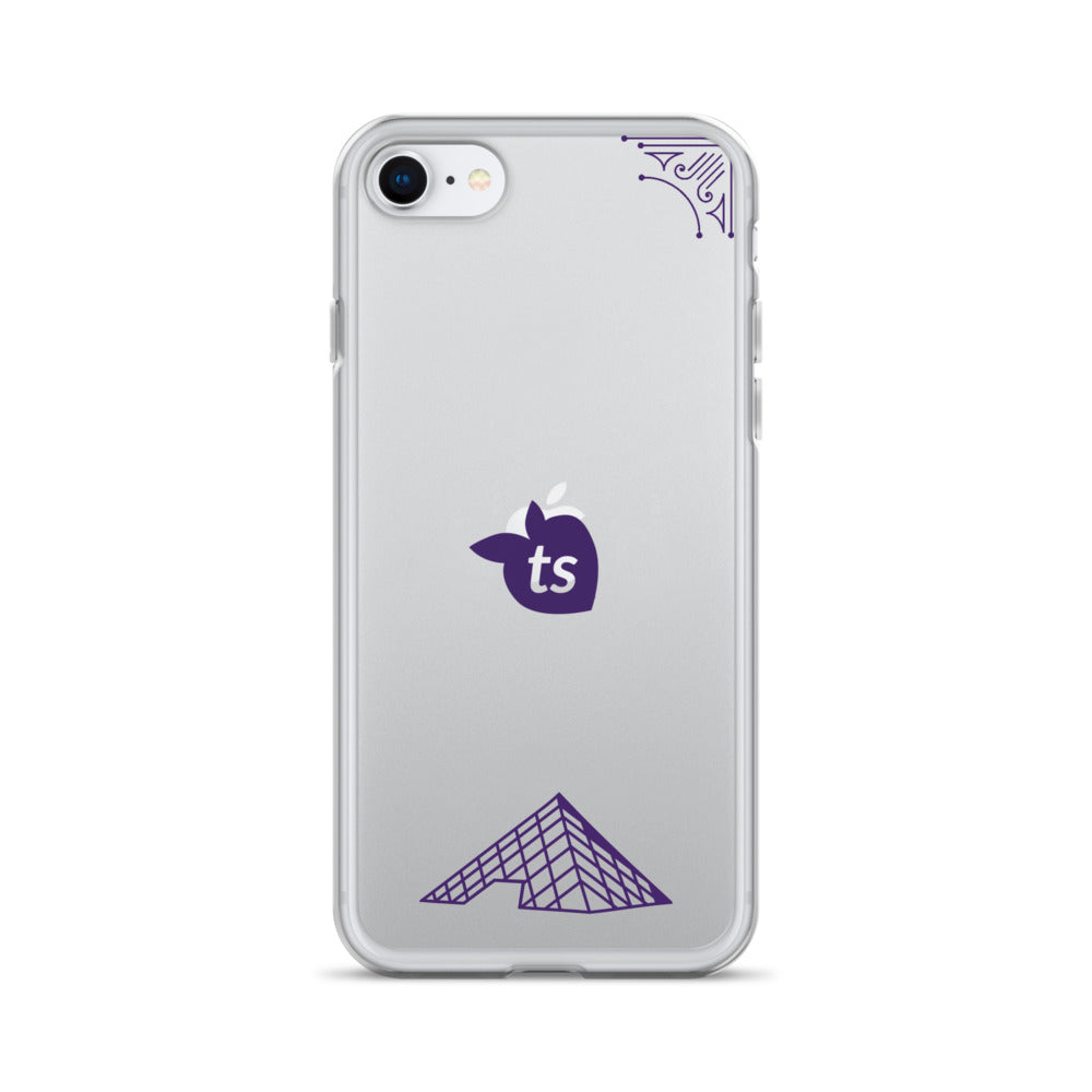 tsgabrielle® • Paris - The Louvre Pyramid • Clear Case Compatible with iPhone® • Latest Models • iPhone SE Clear Back cover