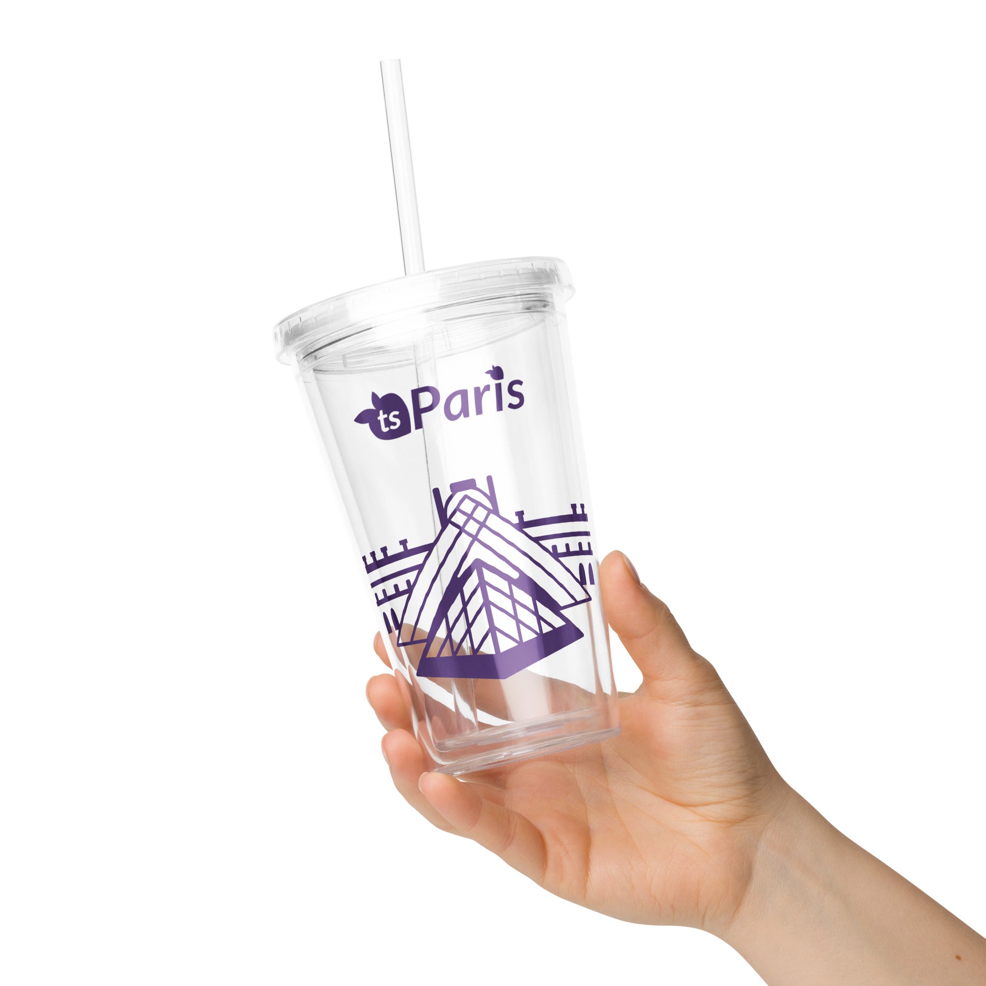 tsgabrielle® • Paris - The Louvre Pyramid • Plastic Tumbler • Clear • 590 ml