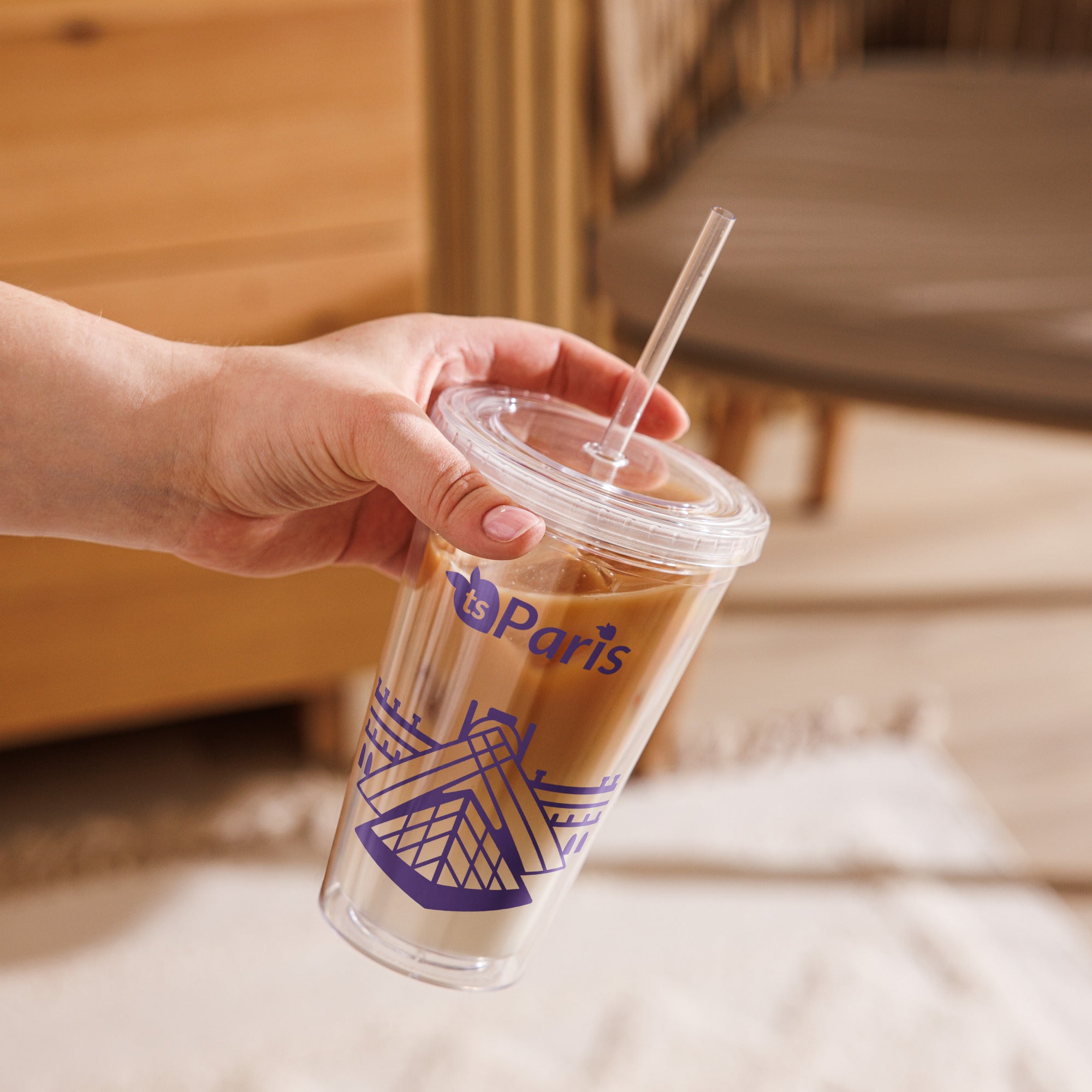 tsgabrielle® • Paris - The Louvre Pyramid • Plastic Tumbler • Clear • 590 ml