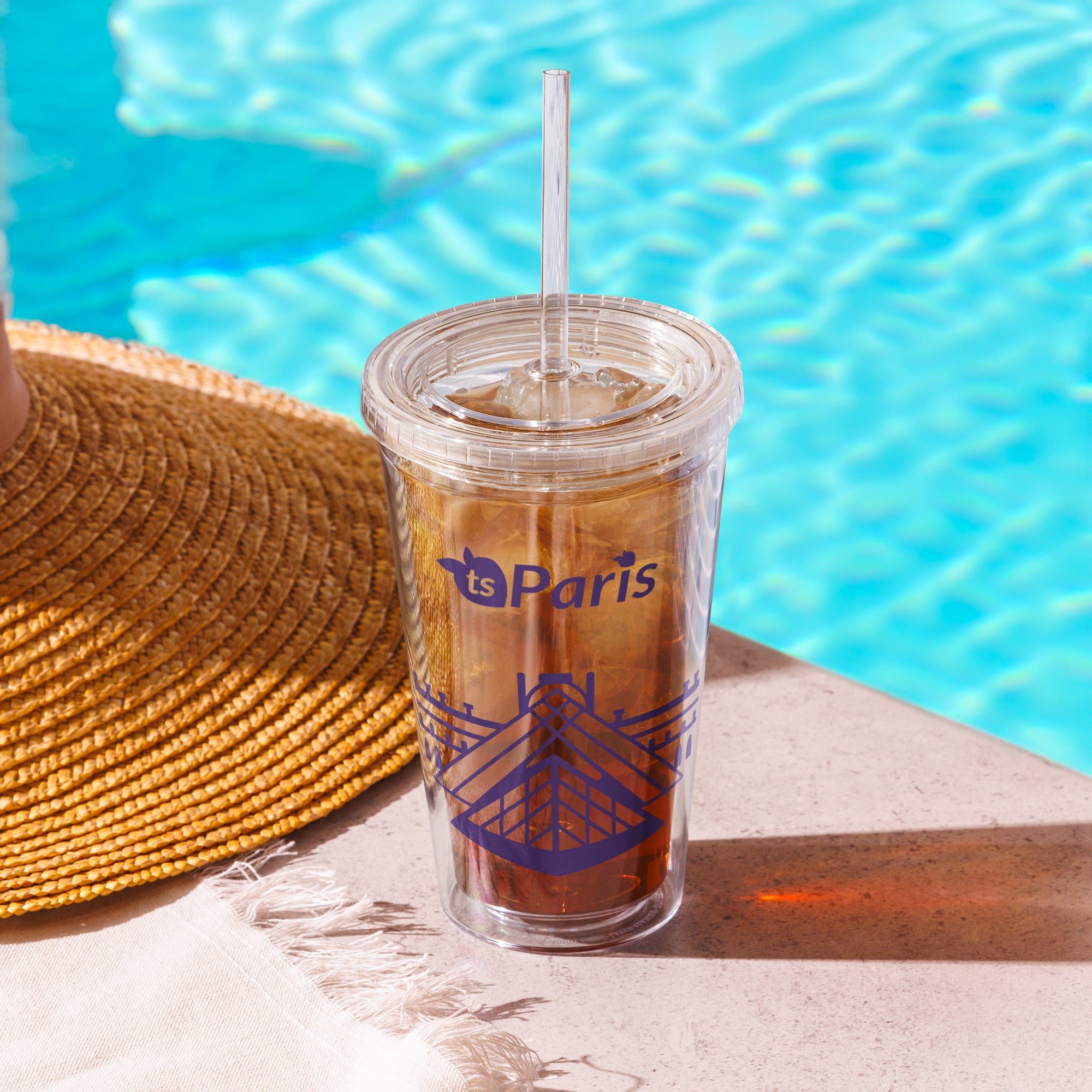 tsgabrielle® • Paris - The Louvre Pyramid • Plastic Tumbler • Clear • 590 ml