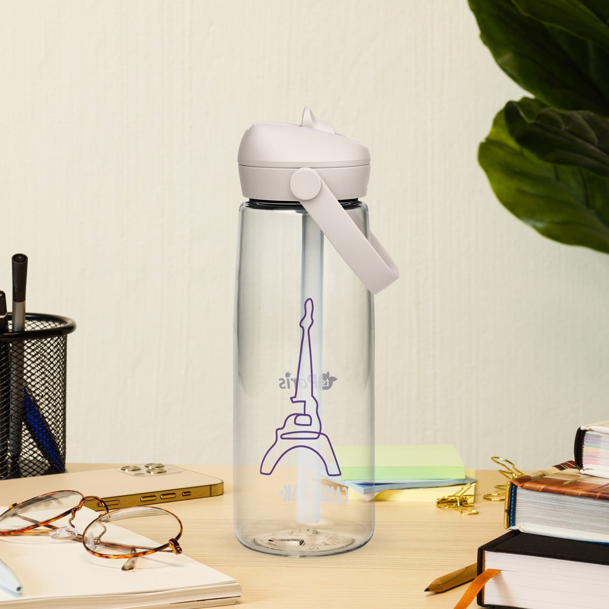 CamelBak® Eddy® by tsgabrielle® • Paris - La Tour Eiffel • Sports Water Bottle • Flip Straw • Clear • 739 ml •