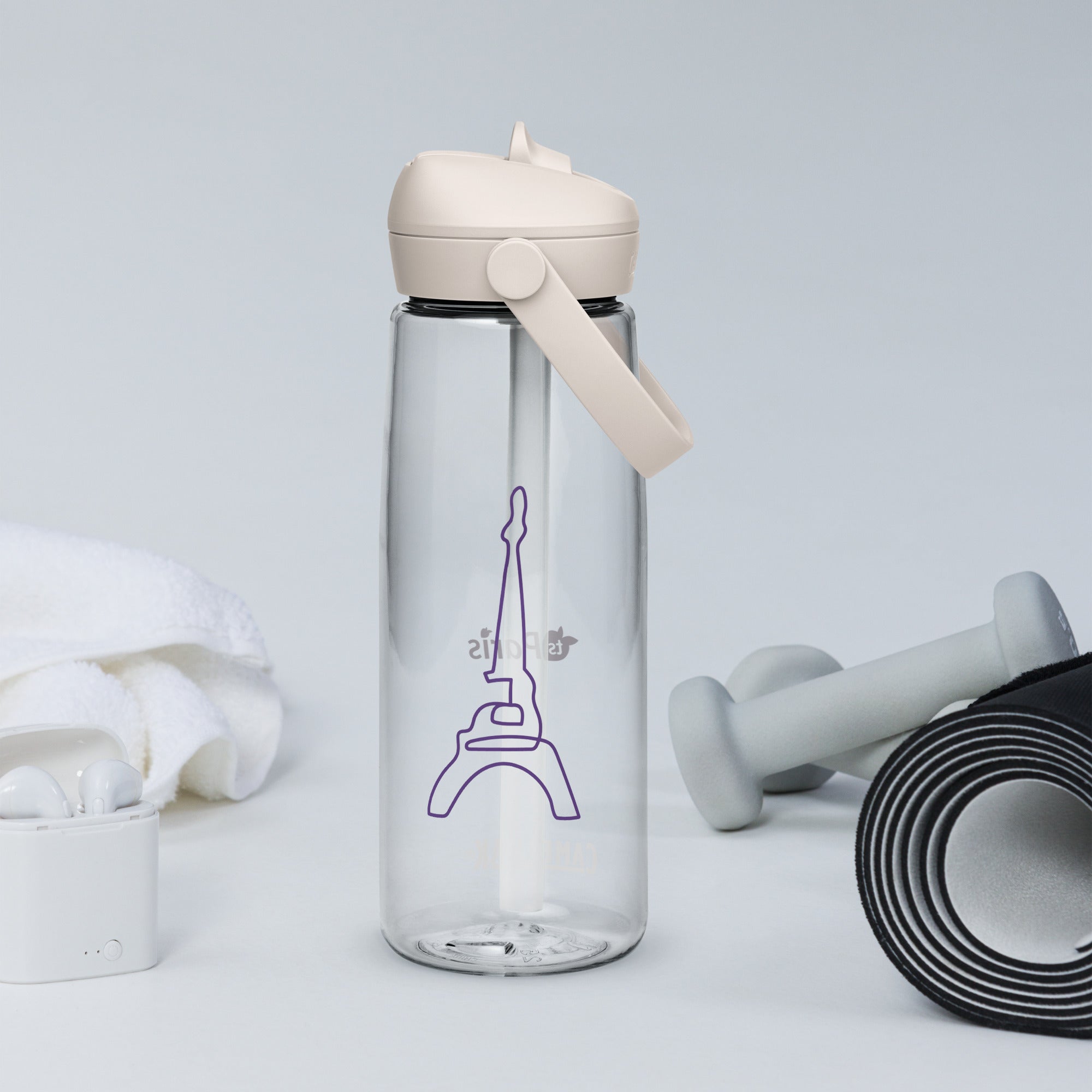 CamelBak® Eddy® by tsgabrielle® • Paris - La Tour Eiffel • Sports Water Bottle • Flip Straw • Clear • 739 ml •