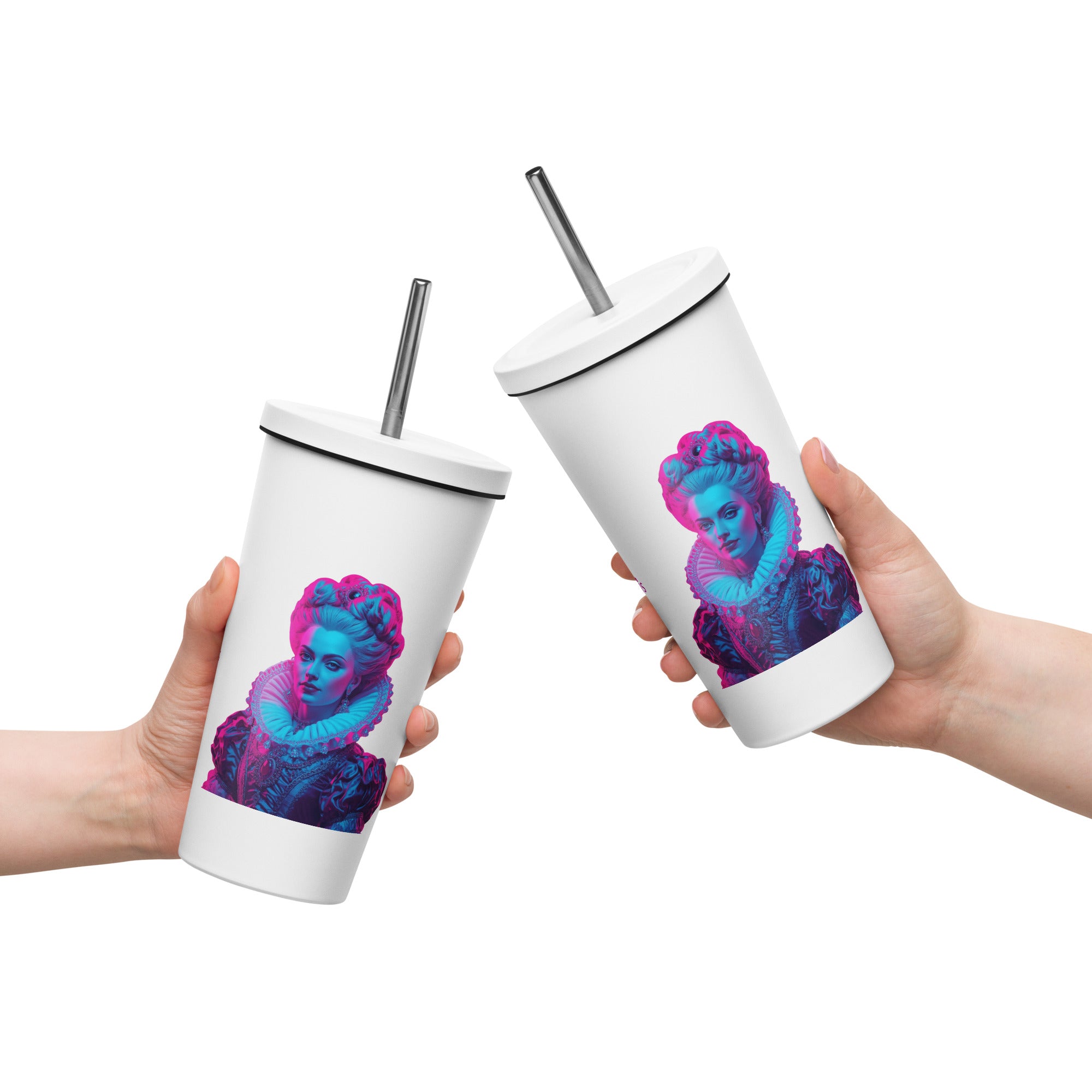 tsgabrielle® • Paris - Marie Antoinette • Tumbler • Stainless Steel • White • 20 oz •