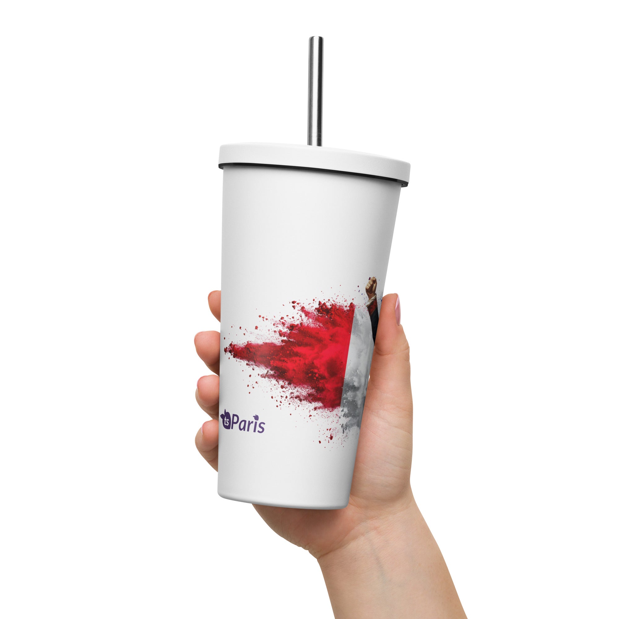 tsgabrielle® • Paris - Napoleon Bonaparte • Tumbler • Stainless Steel • White • 20 oz •