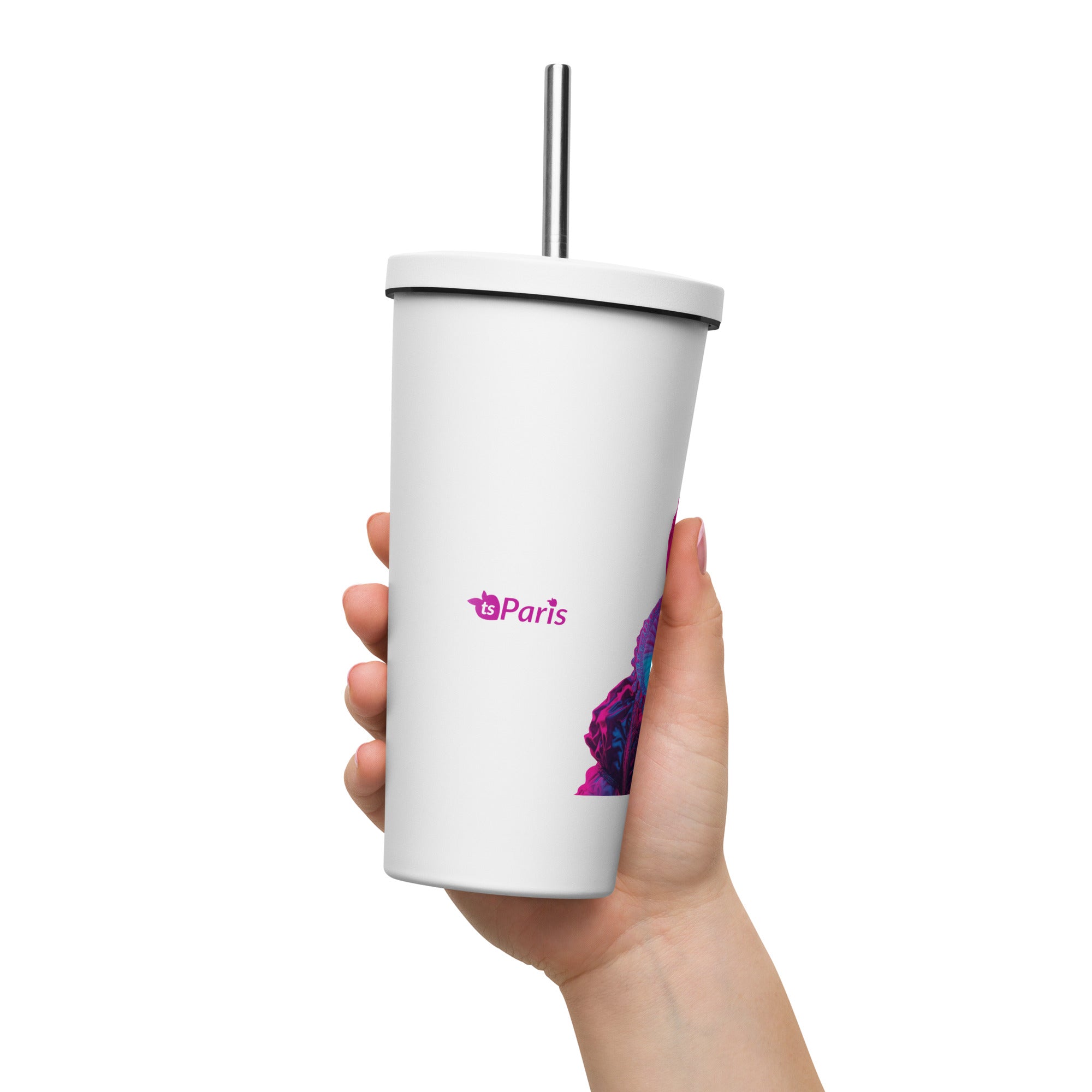 tsgabrielle® • Paris - Marie Antoinette • Tumbler • Stainless Steel • White • 20 oz •