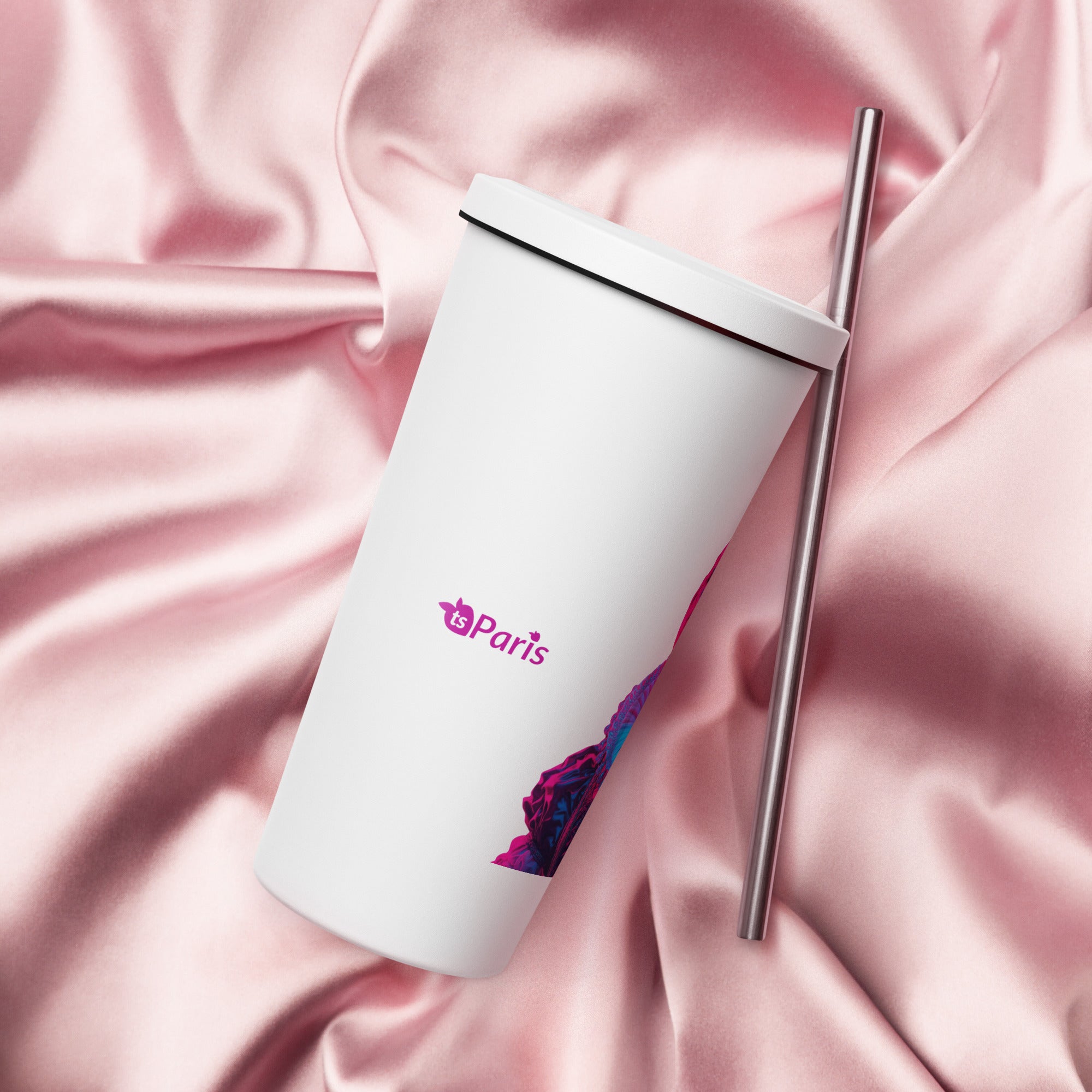 tsgabrielle® • Paris - Marie Antoinette • Tumbler • Stainless Steel • White • 20 oz •