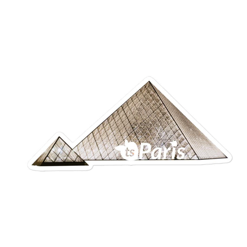 tsgabrielle® • Paris - The Louvre Pyramid • Bubble-Free Sticker • 3 Sizes • 5.5″×5.5″ Vinyl Travel
