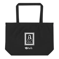 tsgabrielle® • Paris - Da Vinci • Large Tote Bag • Black • Cotton Organic • Black Organic Cotton One size