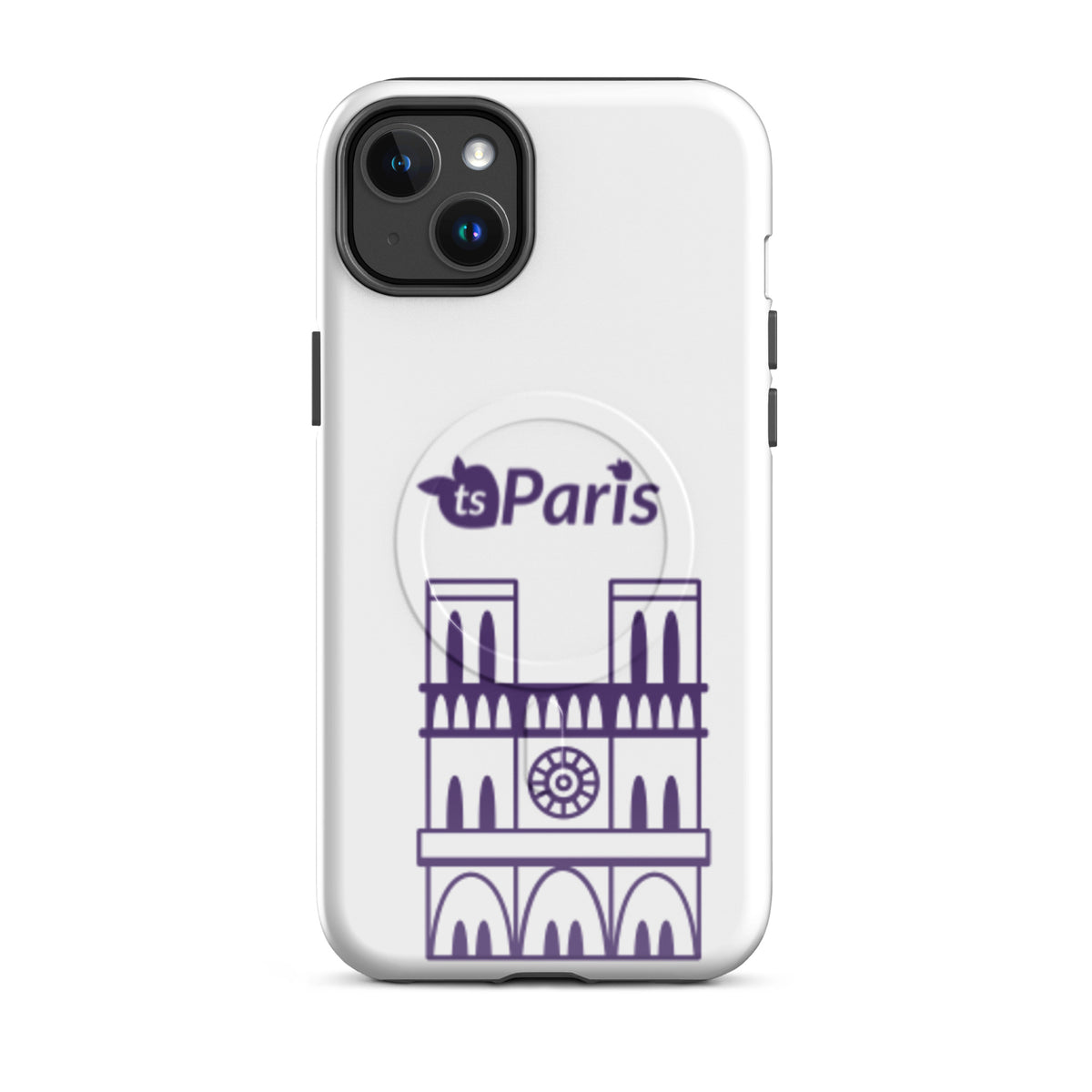 tsgabrielle® • Paris - Notre-Dame Cathedral • Tough Case Compatible with iPhone® • White • MagSafe® • Latest Models • iPhone 14 Plus White Back cover