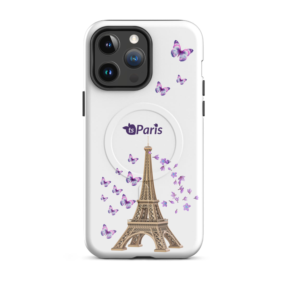 tsgabrielle® • Paris - La Tour Eiffel • Tough Case Compatible with iPhone® • MagSafe® • Latest Models • iPhone 14 Pro Max White Back cover