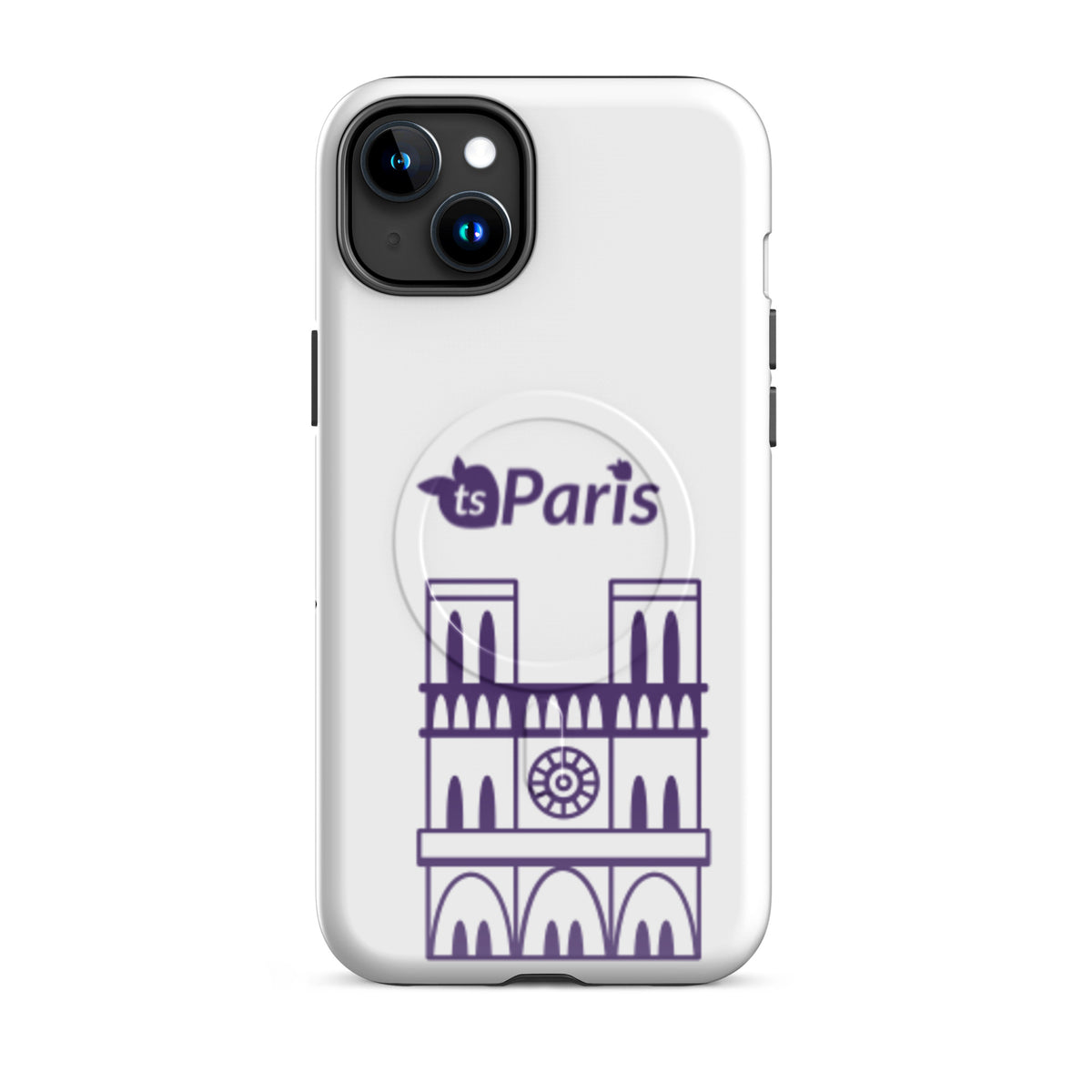 tsgabrielle® • Paris - Notre-Dame Cathedral • Tough Case Compatible with iPhone® • White • MagSafe® • Latest Models • iPhone 15 Plus White Back cover