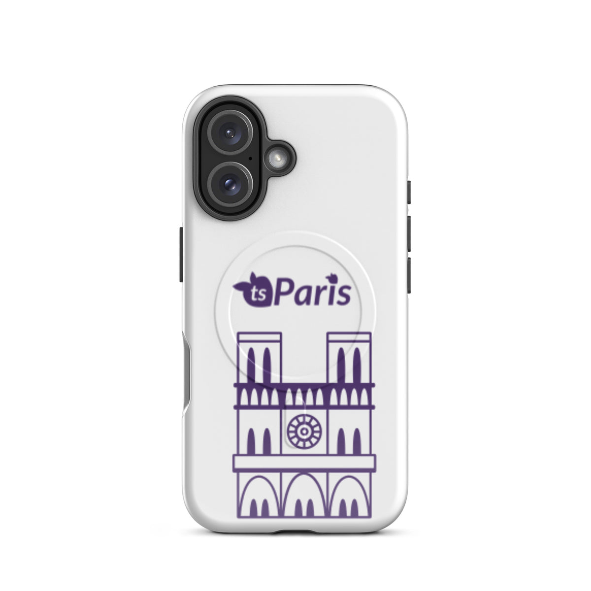 tsgabrielle® • Paris - Notre-Dame Cathedral • Tough Case Compatible with iPhone® • White • MagSafe® • Latest Models • iPhone 16 White Back cover