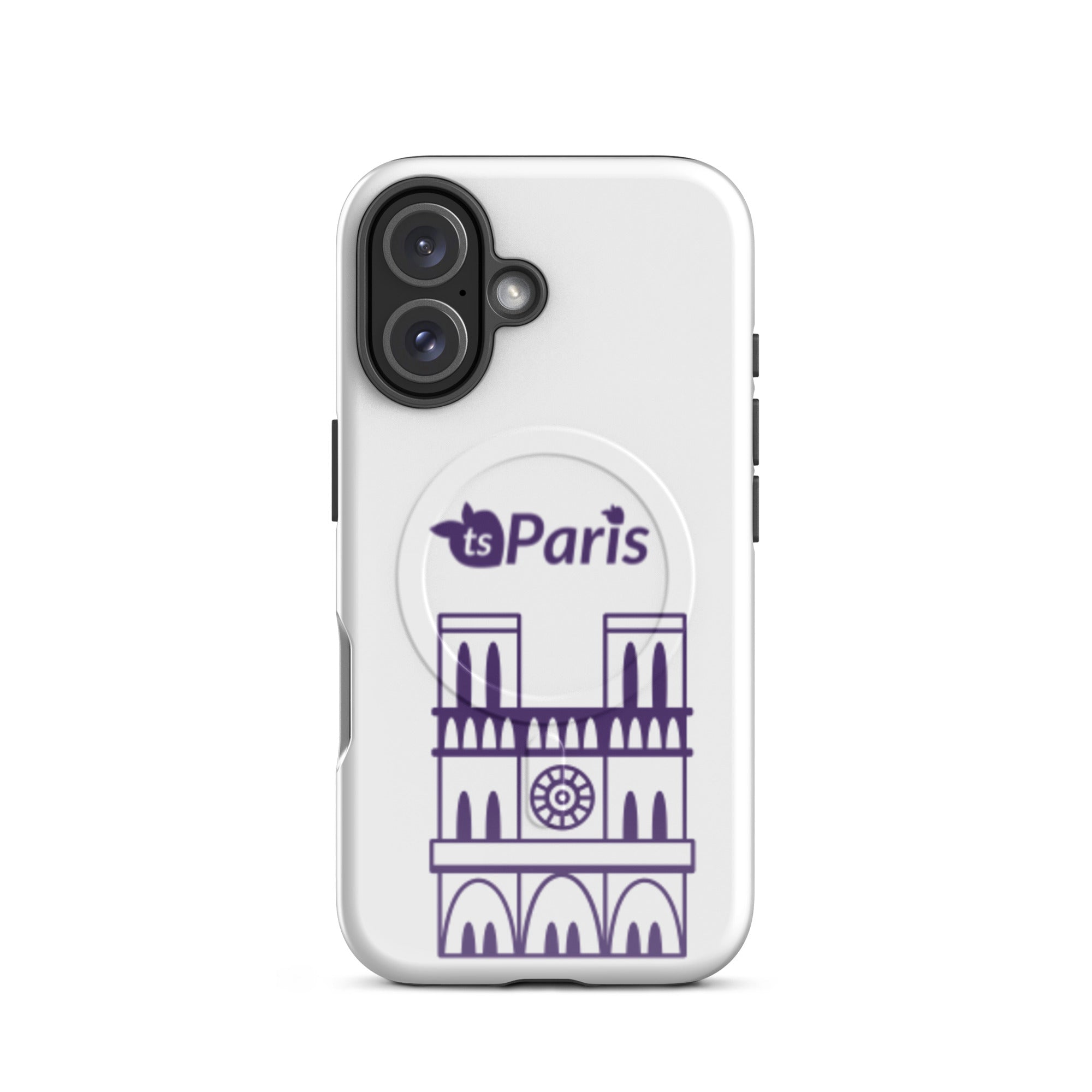 tsgabrielle® • Paris - Notre-Dame Cathedral • Tough Case Compatible with iPhone® • White • MagSafe® • Latest Models • iPhone 16 White Back cover