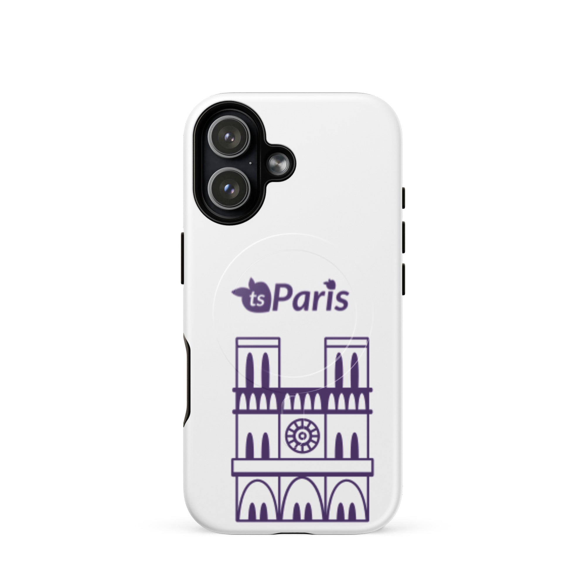 tsgabrielle® • Paris - Notre-Dame Cathedral • Tough Case Compatible with iPhone® • White • MagSafe® • Latest Models • iPhone 17 White Back cover