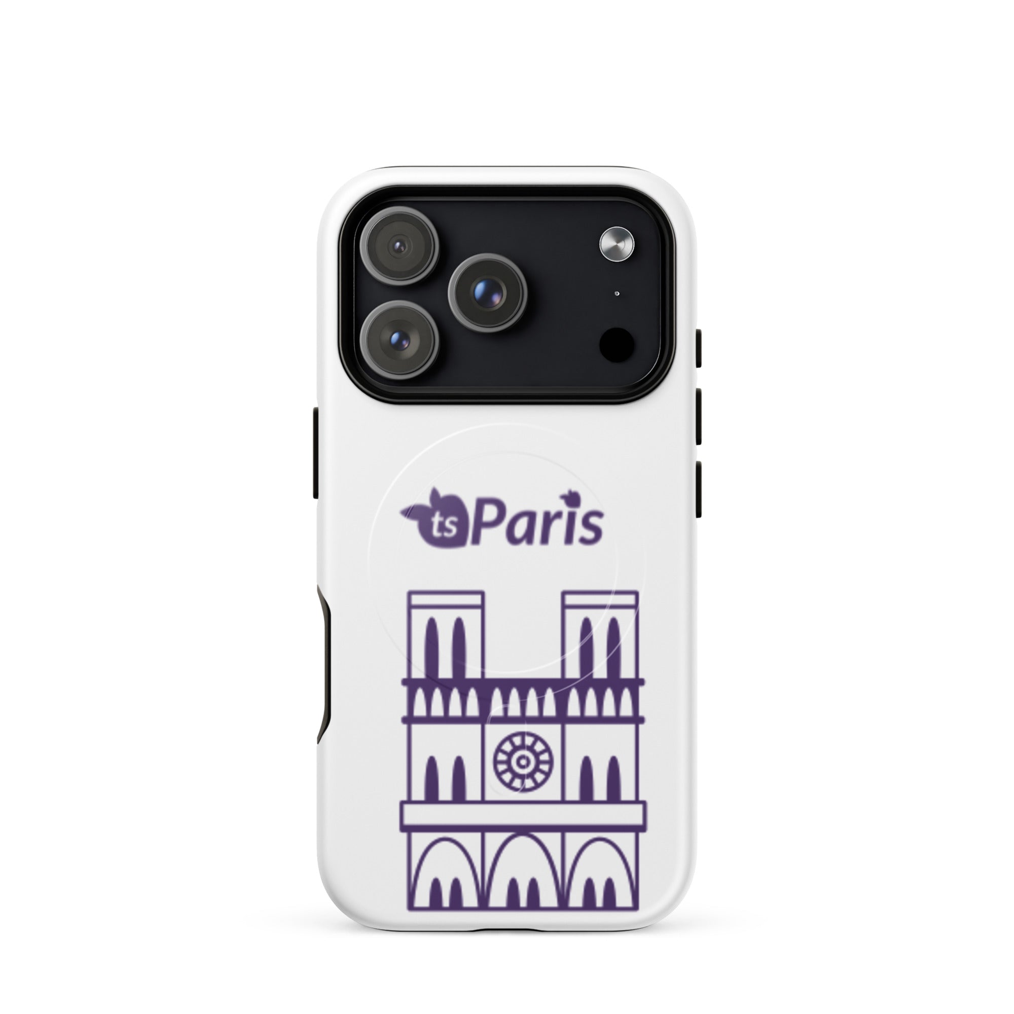 tsgabrielle® • Paris - Notre-Dame Cathedral • Tough Case Compatible with iPhone® • White • MagSafe® • Latest Models • iPhone 17 Pro White Back cover