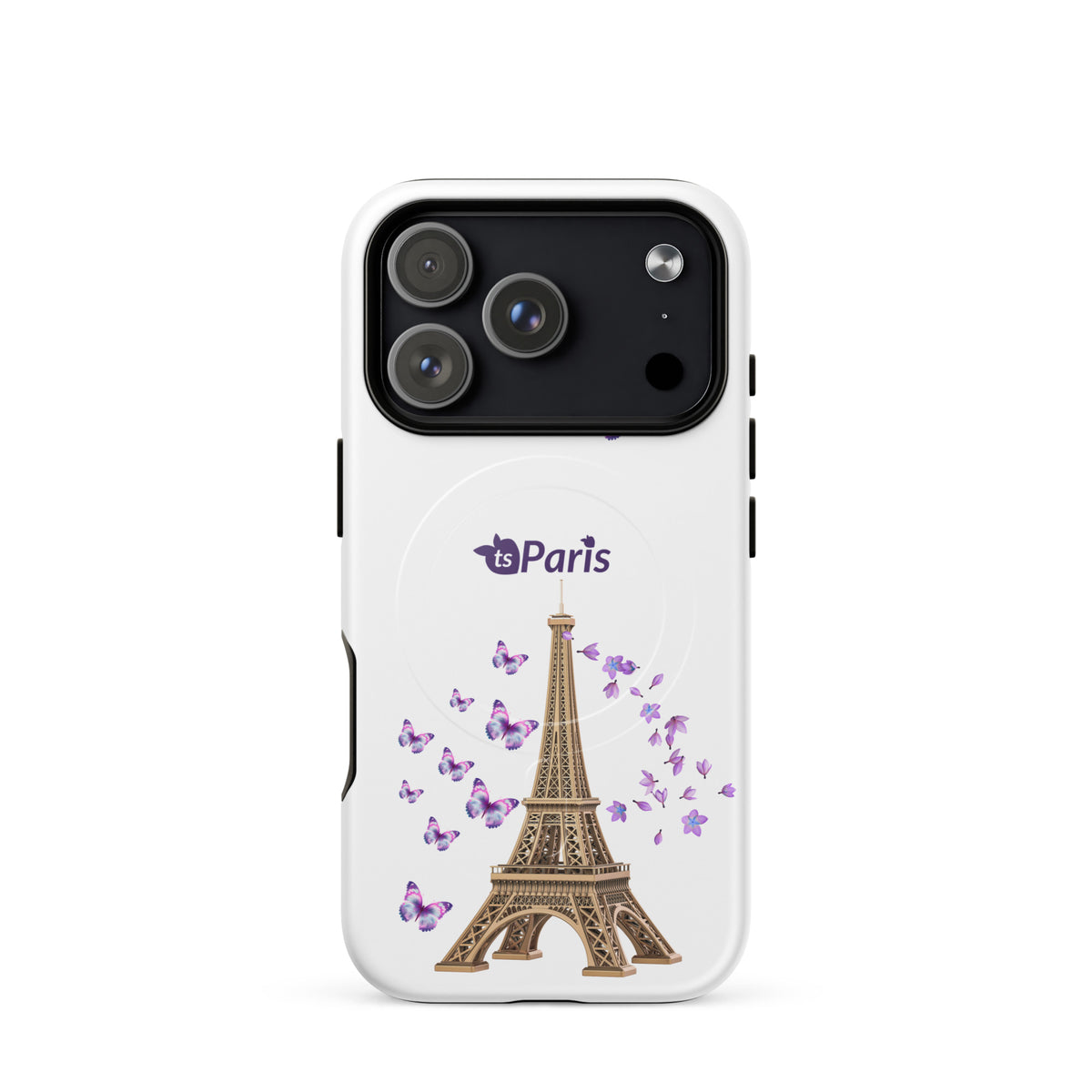 tsgabrielle® • Paris - La Tour Eiffel • Tough Case Compatible with iPhone® • MagSafe® • Latest Models • iPhone 17 Pro White Back cover