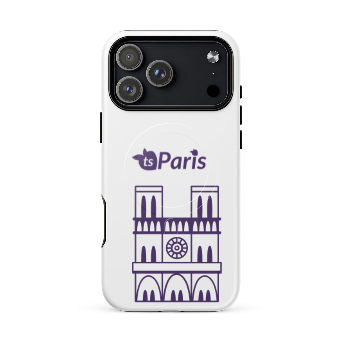 tsgabrielle® • Paris - Notre-Dame Cathedral • Tough Case Compatible with iPhone® • White • MagSafe® • Latest Models • iPhone 17 Pro Max White Back cover