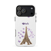 tsgabrielle® • Paris - La Tour Eiffel • Tough Case Compatible with iPhone® • MagSafe® • Latest Models • iPhone 17 Pro Max White Back cover