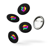 tsgabrielle® • Pride 25 • Set of 5 Pin Buttons • Black
