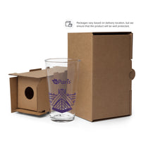 tsgabrielle® • Paris - The Louvre Pyramid • Shaker Pint Glass • 16 oz •