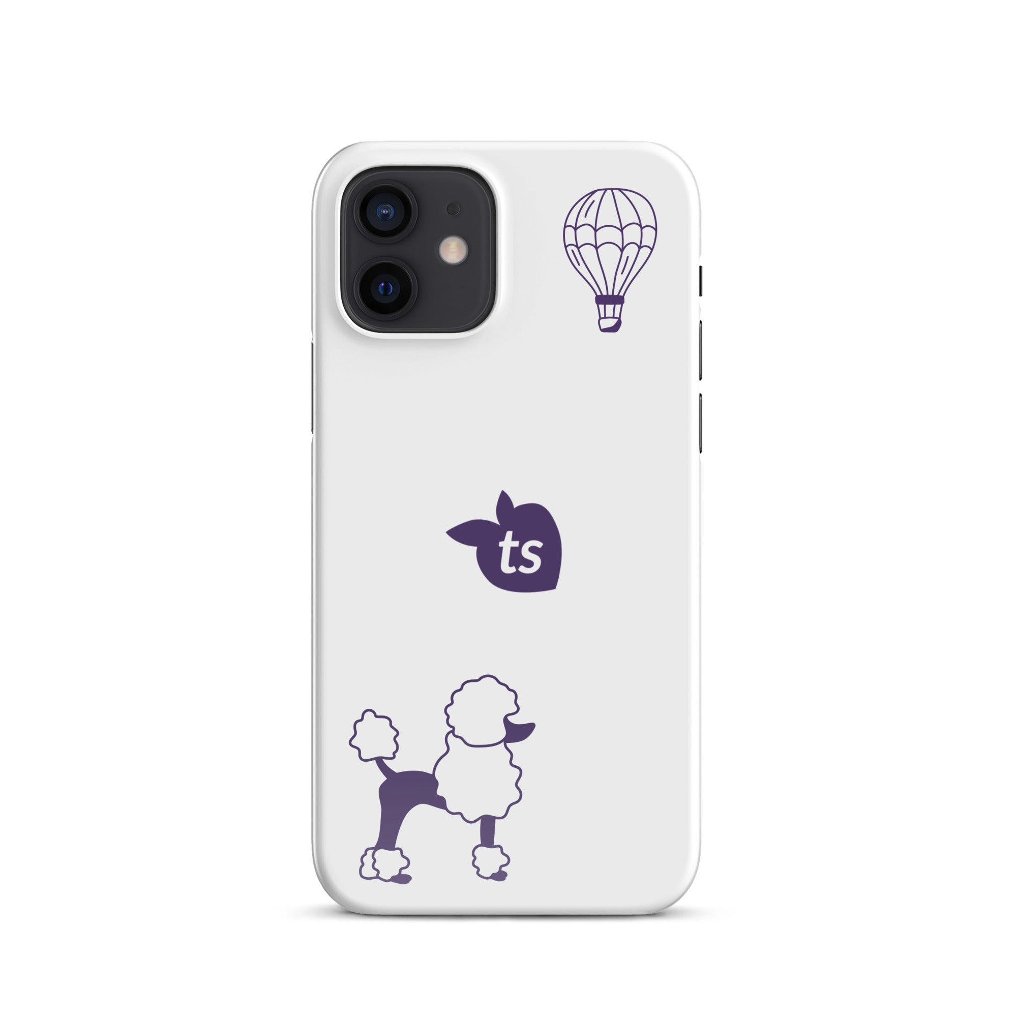 tsgabrielle® • Paris - Le Chien • Snap Case Compatible with iPhone® • White • Latest Models • iPhone 12 White Back cover