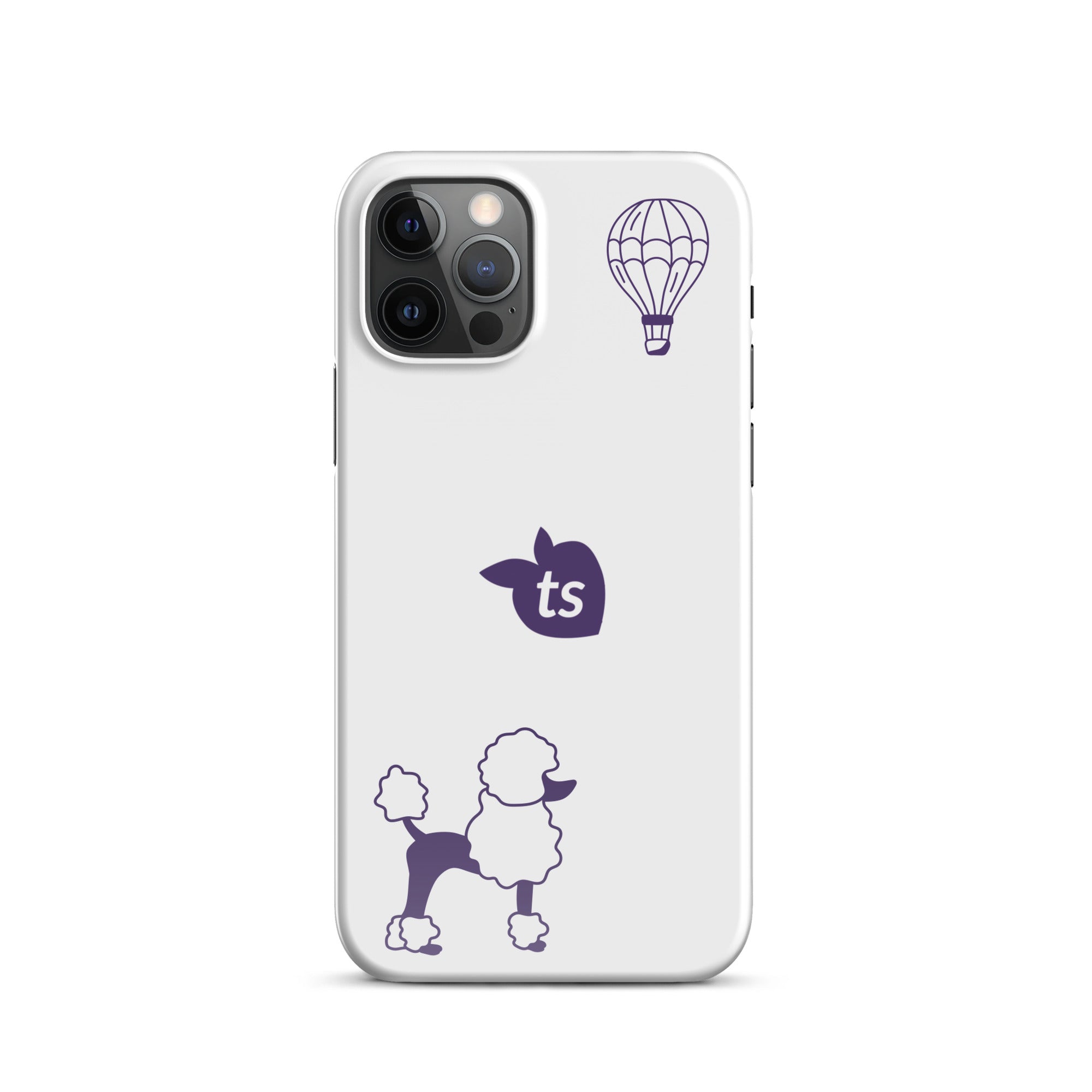 tsgabrielle® • Paris - Le Chien • Snap Case Compatible with iPhone® • White • Latest Models • iPhone 12 Pro White Back cover