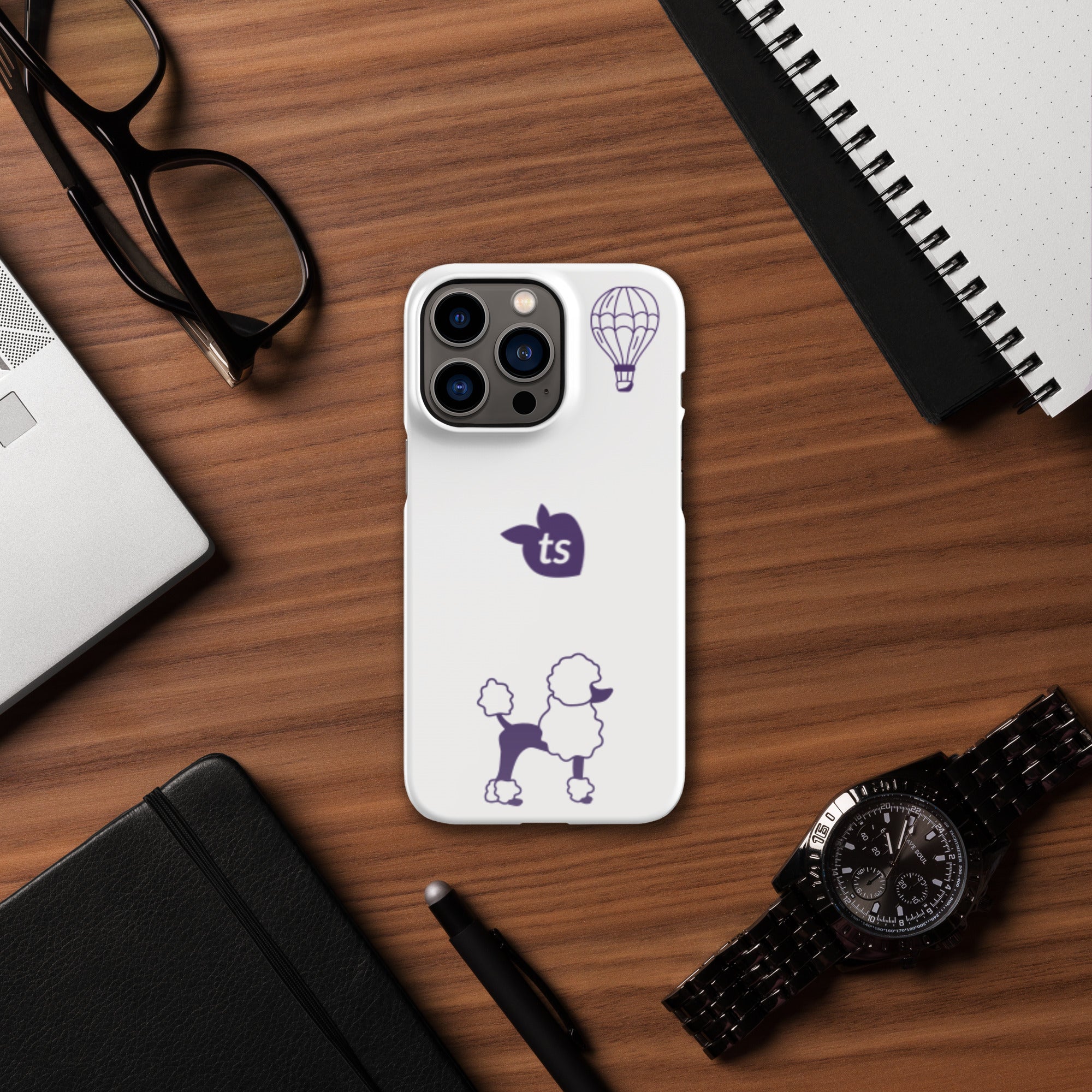 tsgabrielle® • Paris - Le Chien • Snap Case Compatible with iPhone® • White • Latest Models •