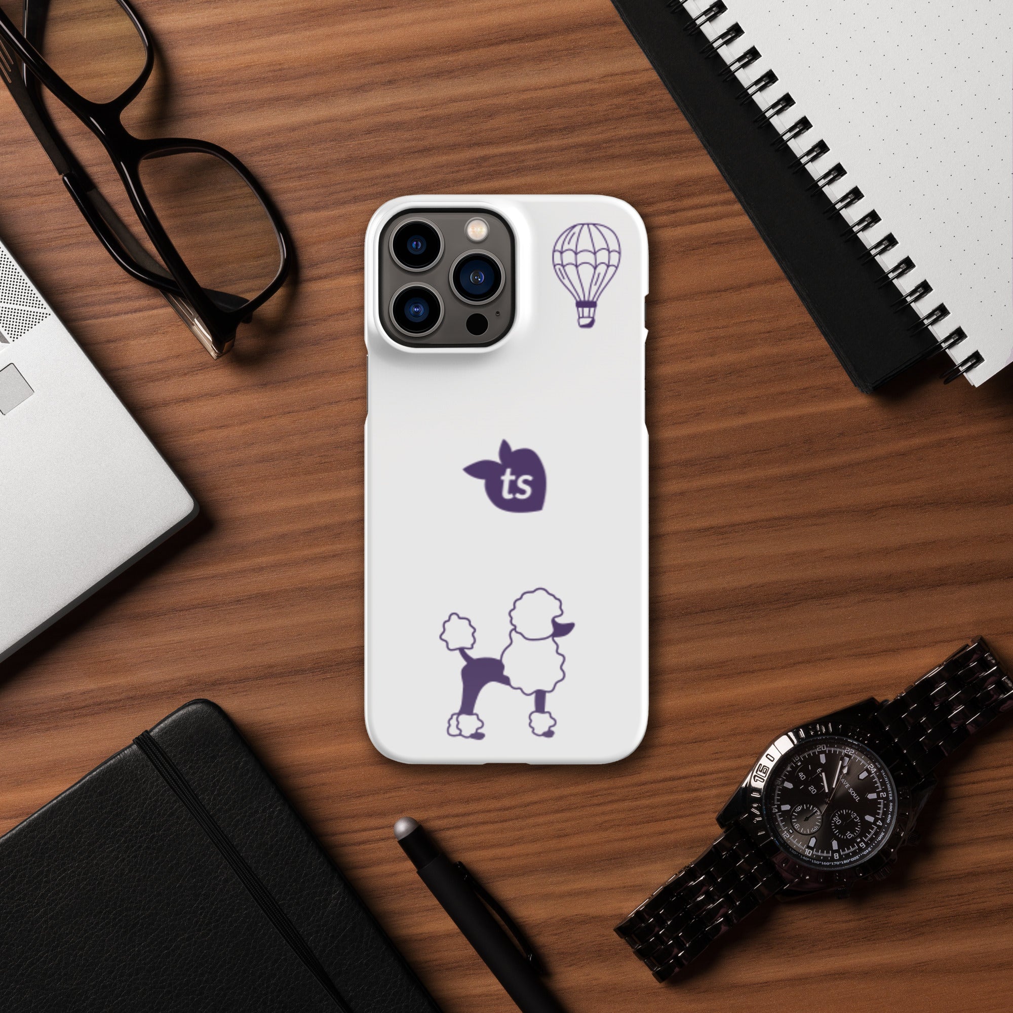 tsgabrielle® • Paris - Le Chien • Snap Case Compatible with iPhone® • White • Latest Models •