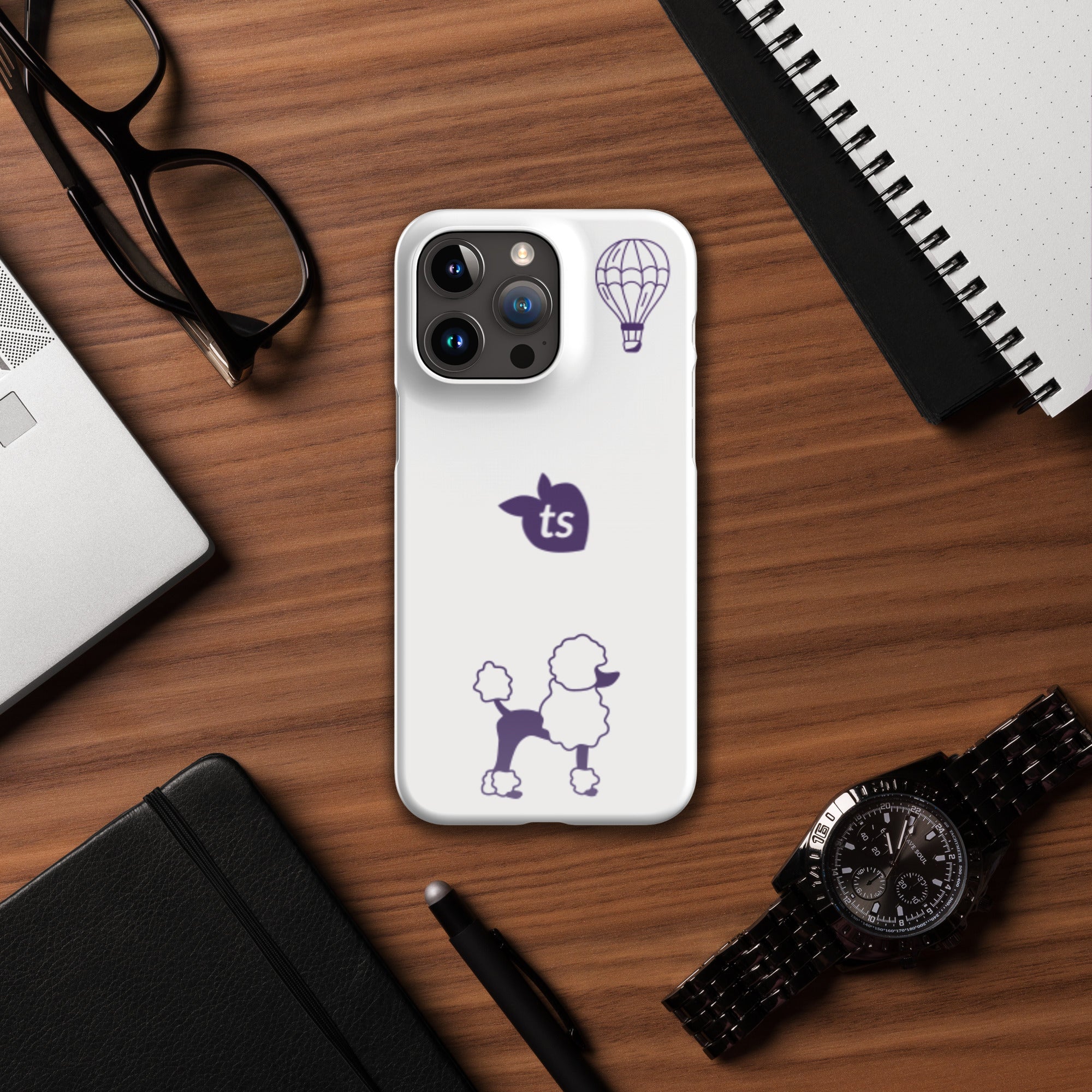 tsgabrielle® • Paris - Le Chien • Snap Case Compatible with iPhone® • White • Latest Models •