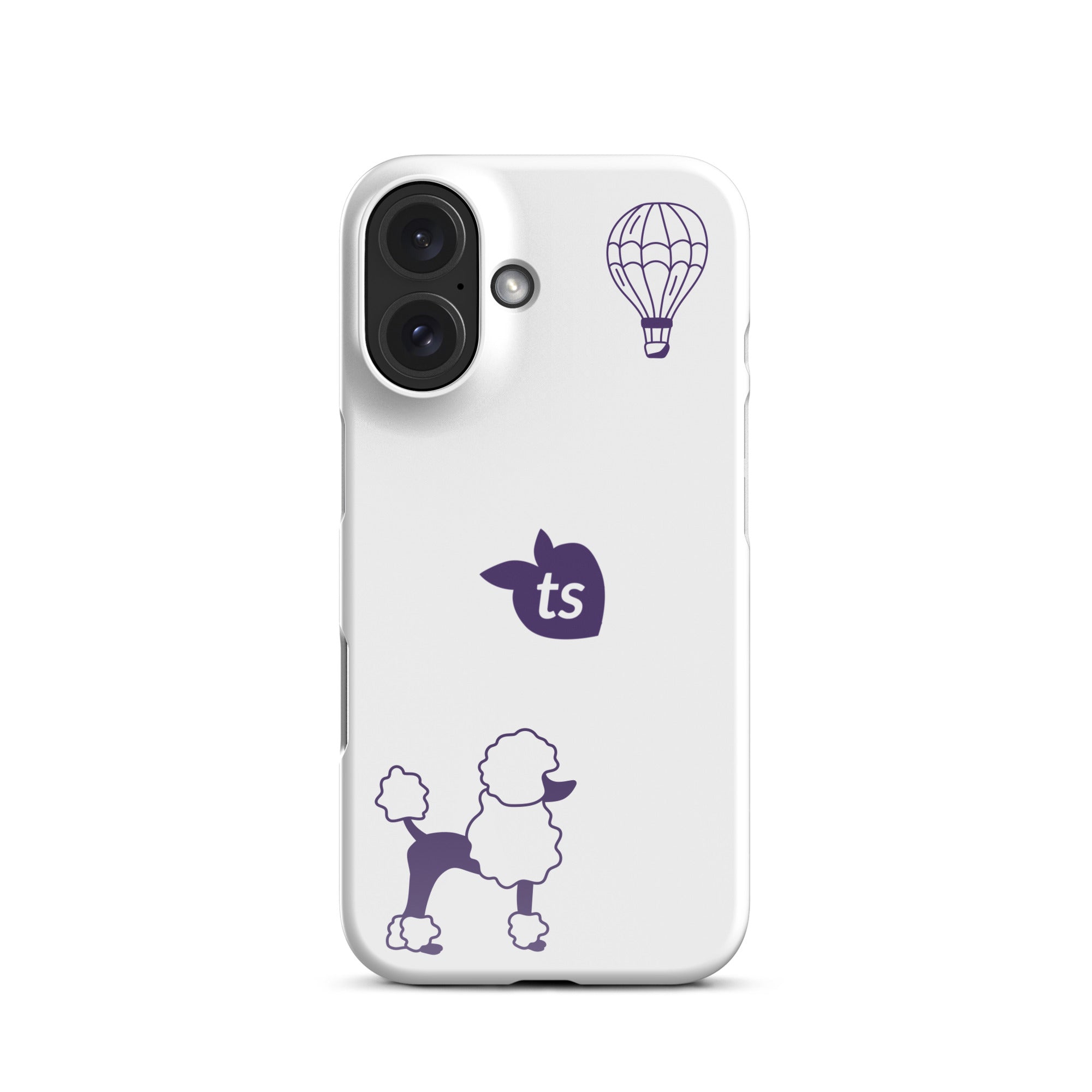 tsgabrielle® • Paris - Le Chien • Snap Case Compatible with iPhone® • White • Latest Models • iPhone 16 White Back cover