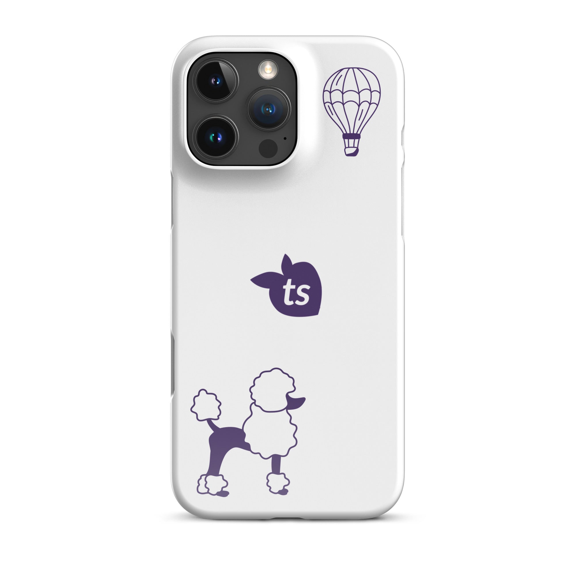 tsgabrielle® • Paris - Le Chien • Snap Case Compatible with iPhone® • White • Latest Models • iPhone 16 Pro Max White Back cover