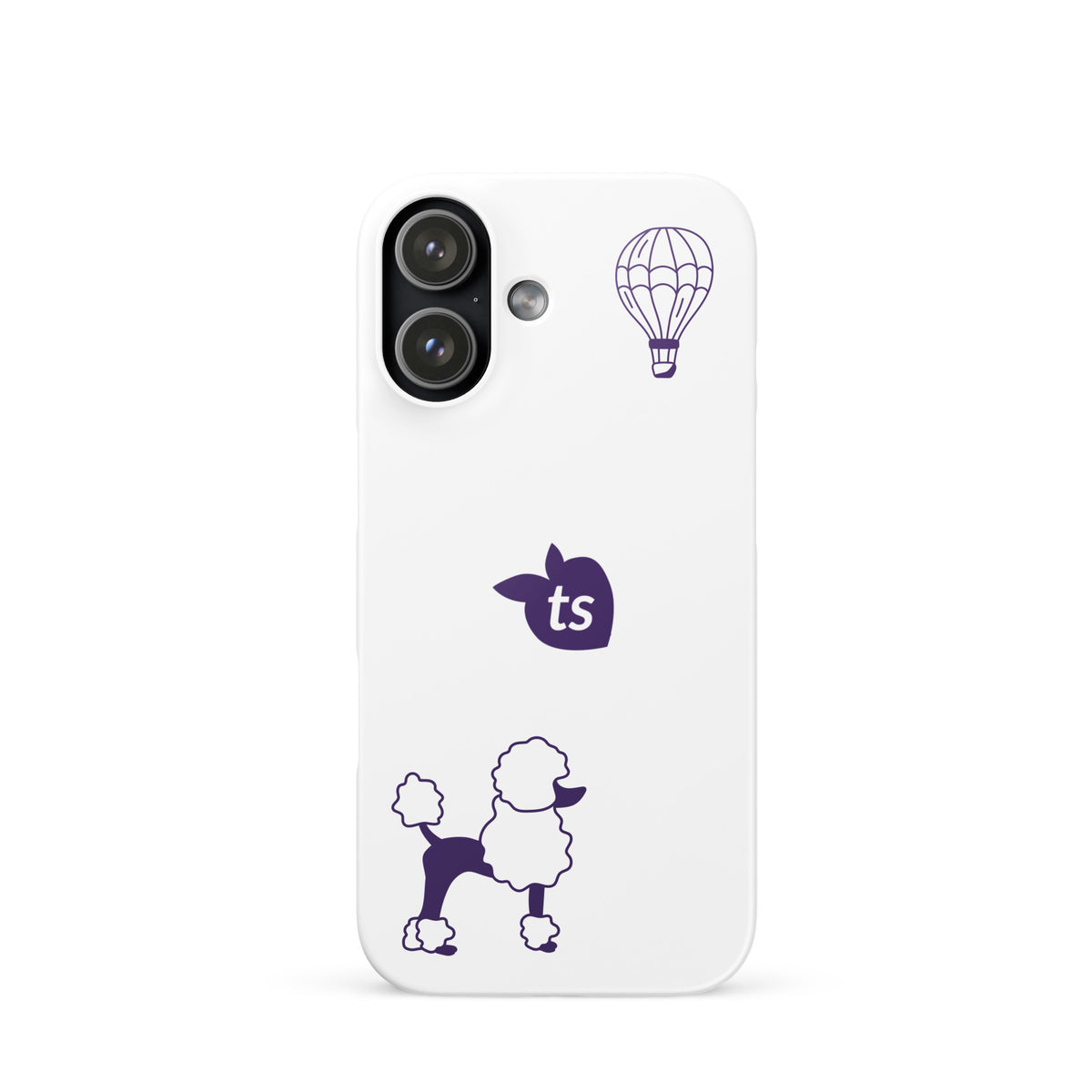 tsgabrielle® • Paris - Le Chien • Snap Case Compatible with iPhone® • White • Latest Models • iPhone 17 White Back cover