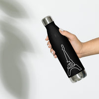 tsgabrielle® • Paris - La Tour Eiffel • Water Bottle • Black • Stainless Steel • 17 oz •