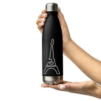 tsgabrielle® • Paris - La Tour Eiffel • Water Bottle • Black • Stainless Steel • 17 oz •