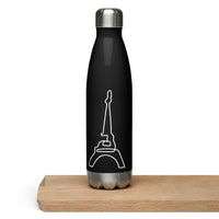 tsgabrielle® • Paris - La Tour Eiffel • Water Bottle • Black • Stainless Steel • 17 oz •