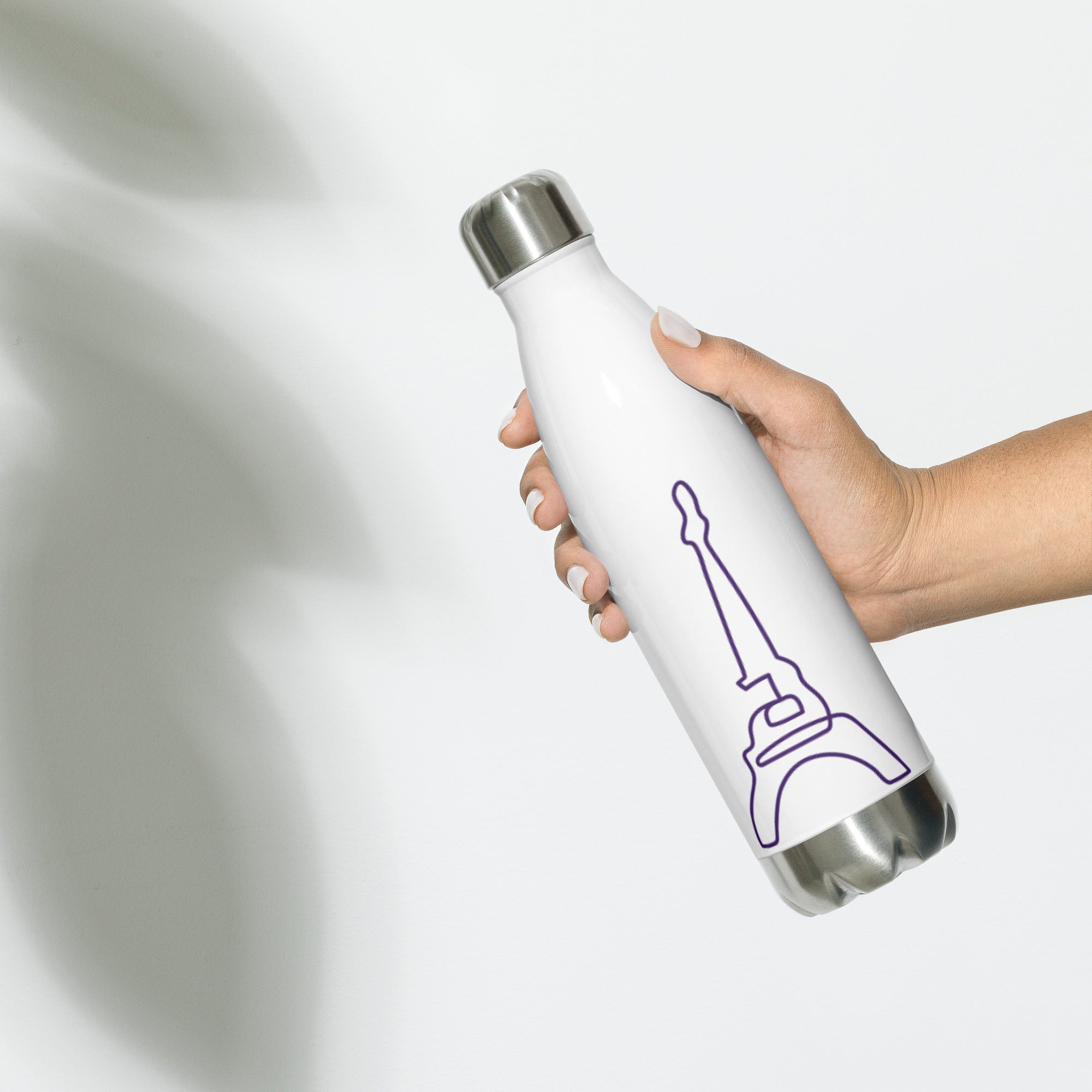 tsgabrielle® • Paris - La Tour Eiffel • Water Bottle • White • Stainless Steel • 17 oz •