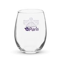 tsgabrielle® • Paris – The Louvre Pyramid • Stemless Wine Glass • 15 oz •